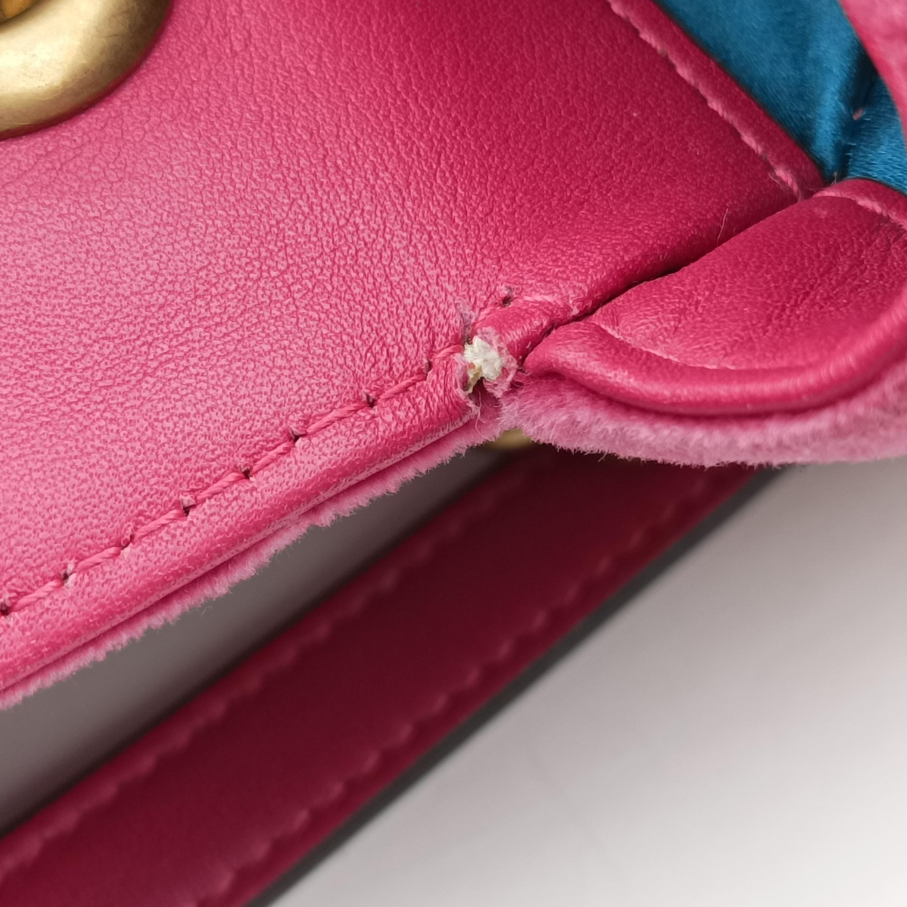 GG Marmont Rose Velour×Sequins 443497 F025673913GGマーモント ローズ レッド ベロア×スパンコール 443497 F025673913