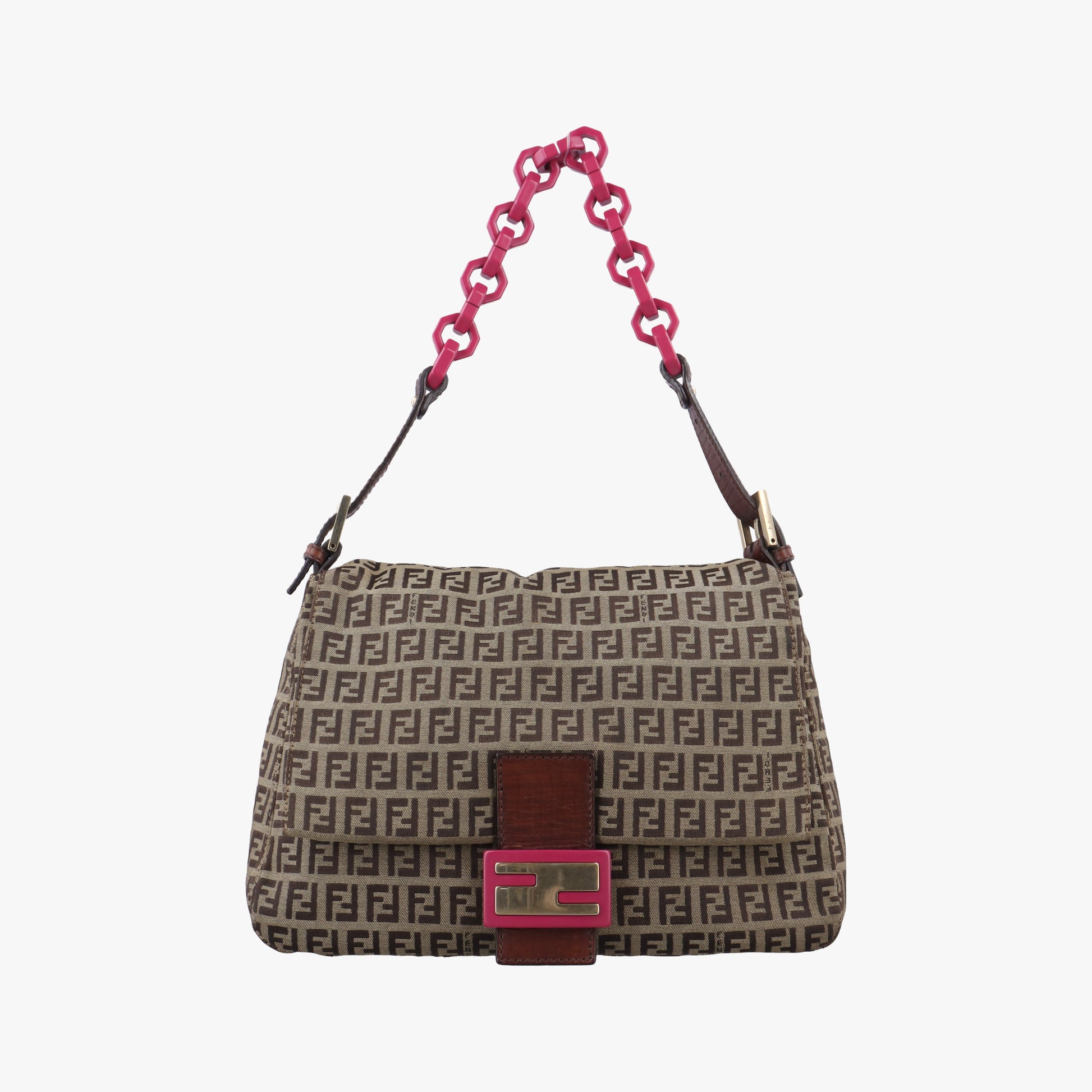 Baguette Zucchino Brown canvas 8BR001 2305/8BR001/VXS/078マンマバケット ズッキーノ柄 ブラウン キャンバス 8BR001 2305/8BR001/VXS/078