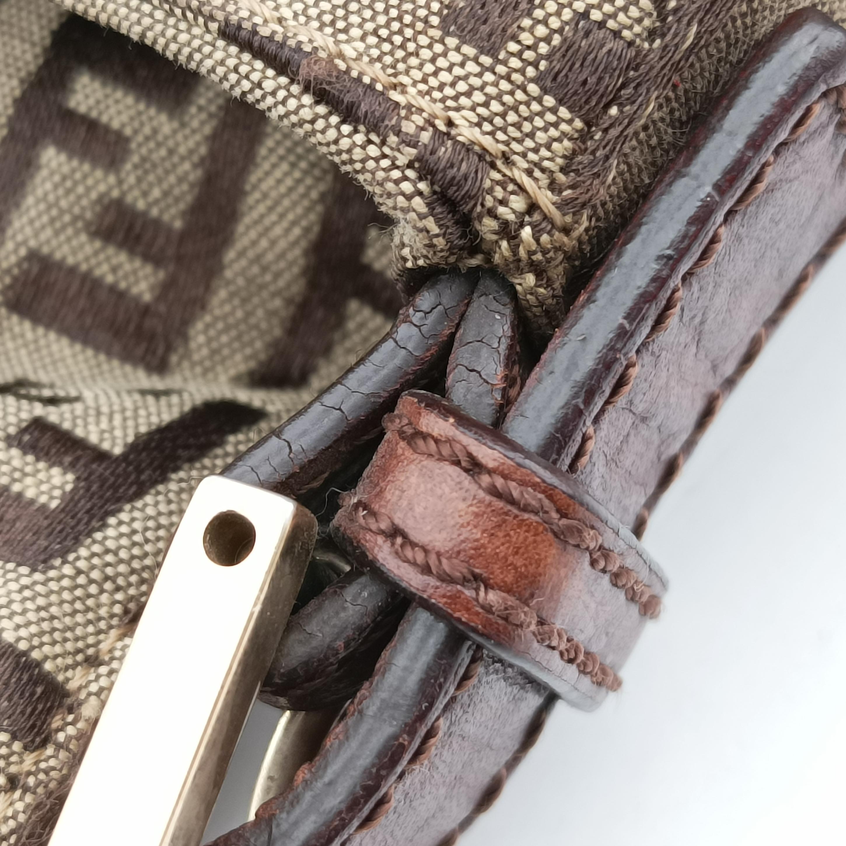 Baguette Zucchino Brown canvas 8BR001 2305/8BR001/VXS/078マンマバケット ズッキーノ柄 ブラウン キャンバス 8BR001 2305/8BR001/VXS/078