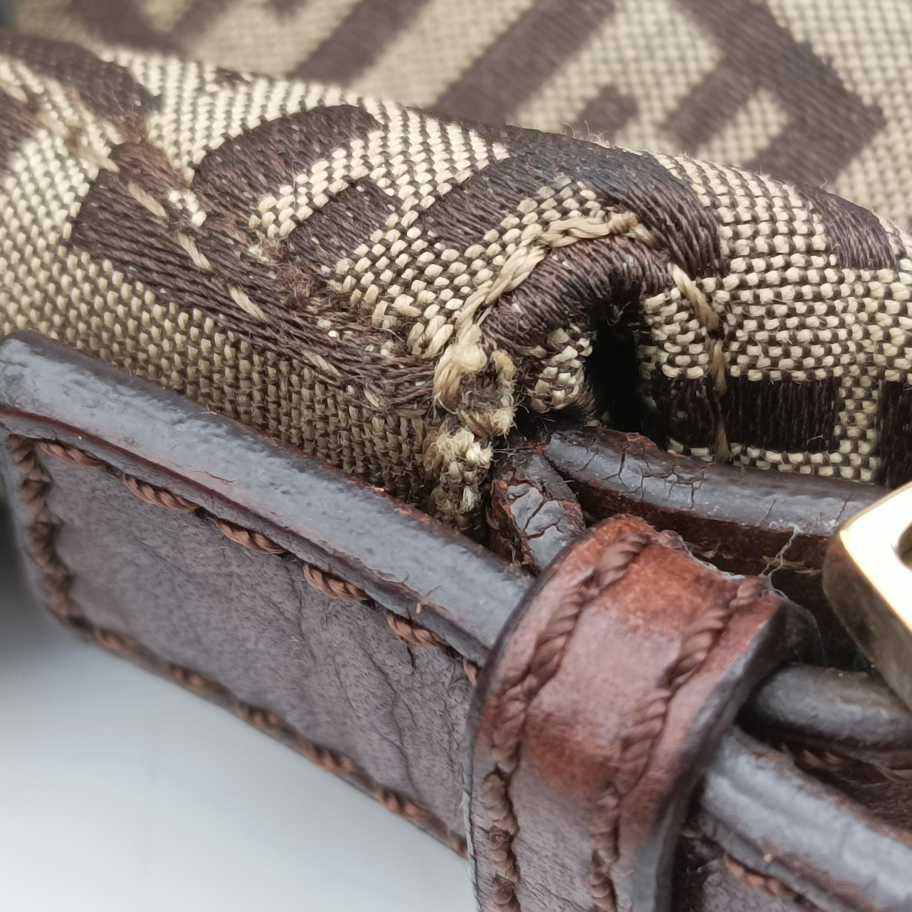 Baguette Zucchino Brown canvas 8BR001 2305/8BR001/VXS/078マンマバケット ズッキーノ柄 ブラウン キャンバス 8BR001 2305/8BR001/VXS/078