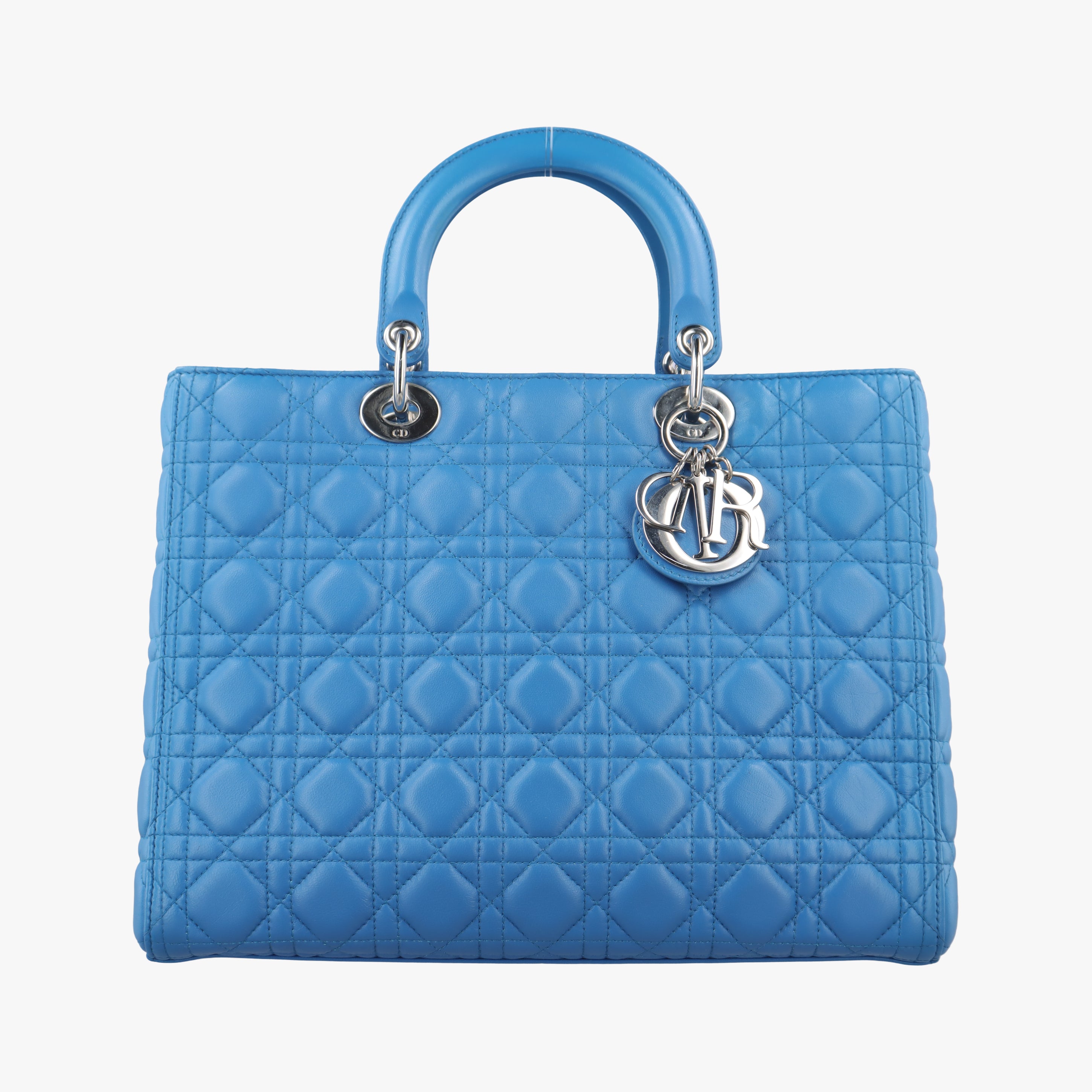 Lady Dior Blue lambskin 16-BO-0154レディディオール ブルー ラムスキン 16-BO-0154