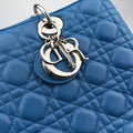 Lady Dior Blue lambskin 16-BO-0154レディディオール ブルー ラムスキン 16-BO-0154
