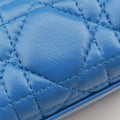 Lady Dior Blue lambskin 16-BO-0154レディディオール ブルー ラムスキン 16-BO-0154