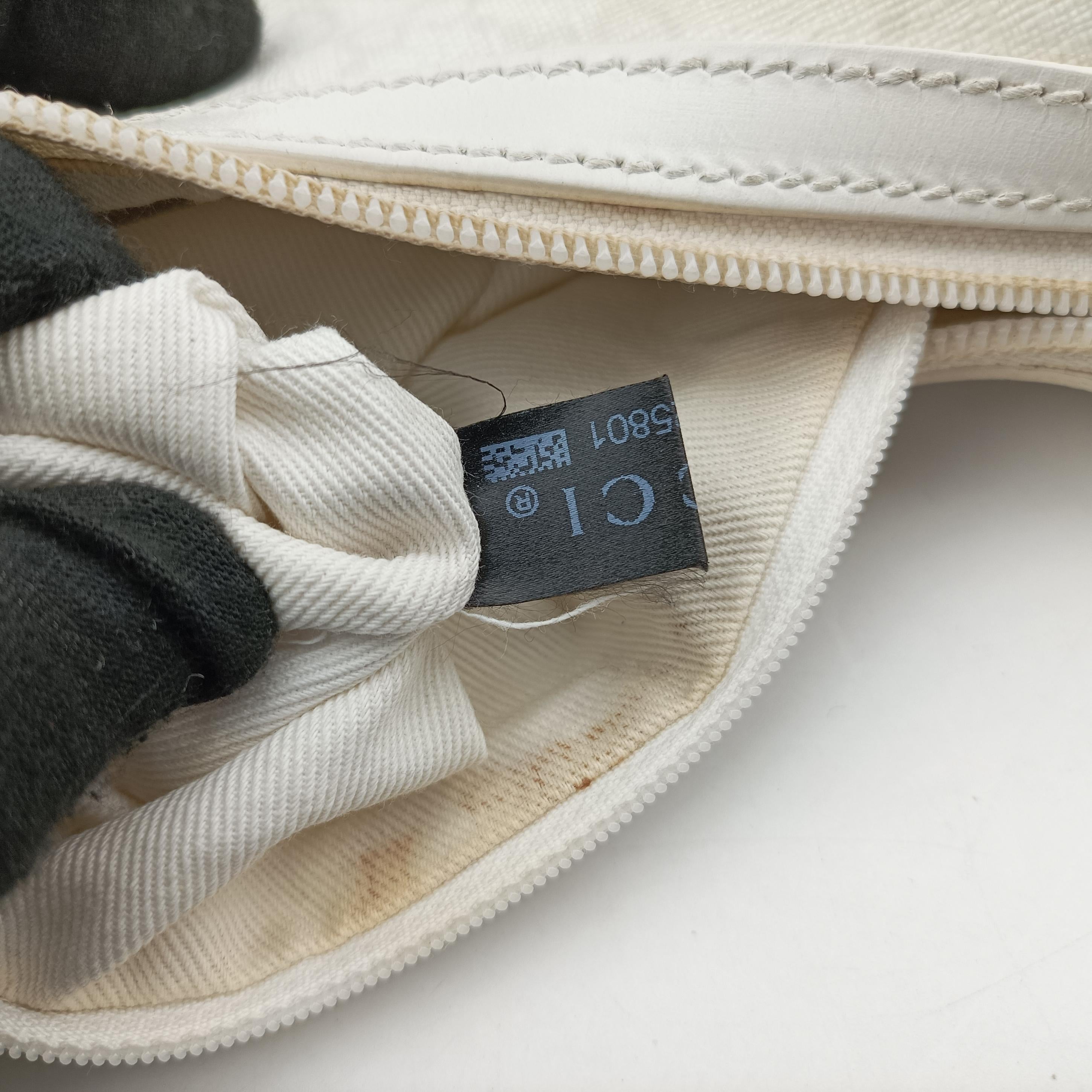 GG Supreme GG Plus Small Web Hobo White PVC coated canvas 263757 B9225801GGスプリーム GGプラス ウェブ ホーボー ホワイト PVCコーティングキャンバス 263757 B9225801