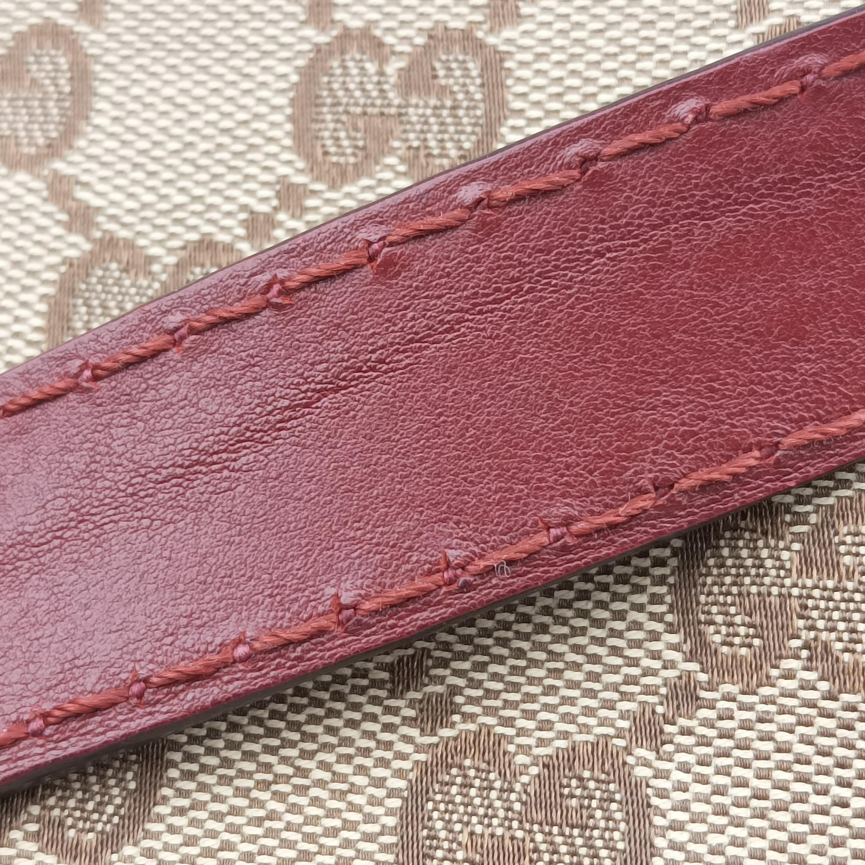 Charlotte Beige×Red canvas x leather 203503 E6351917シャーロット ベージュ×レッド キャンバス×レザー 203503 E6351917