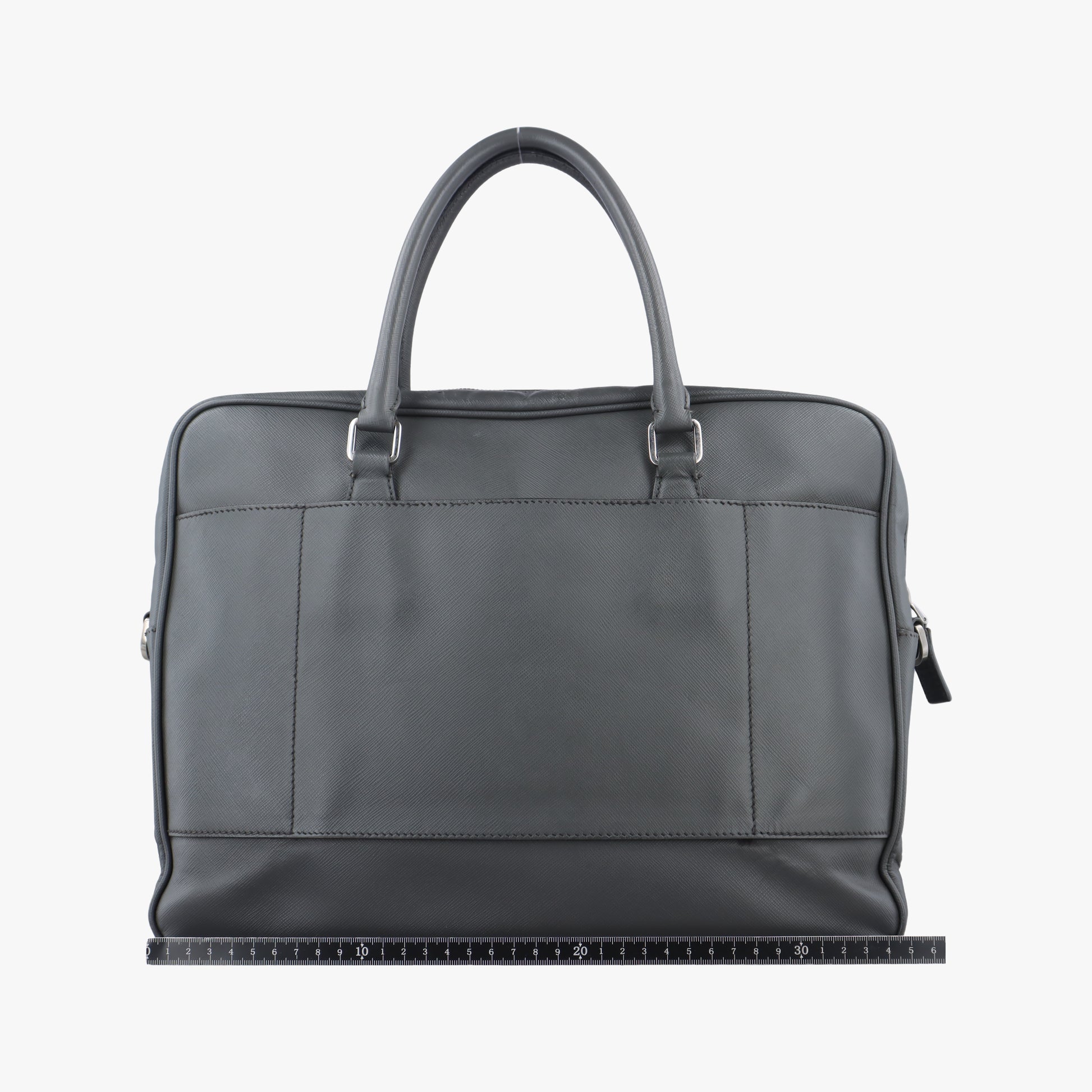 Business Briefcase Grey SAFFIANO Leather 2VE011 208ビジネス ブリーフケース グレー サフィアーノレザー 2VE011 208