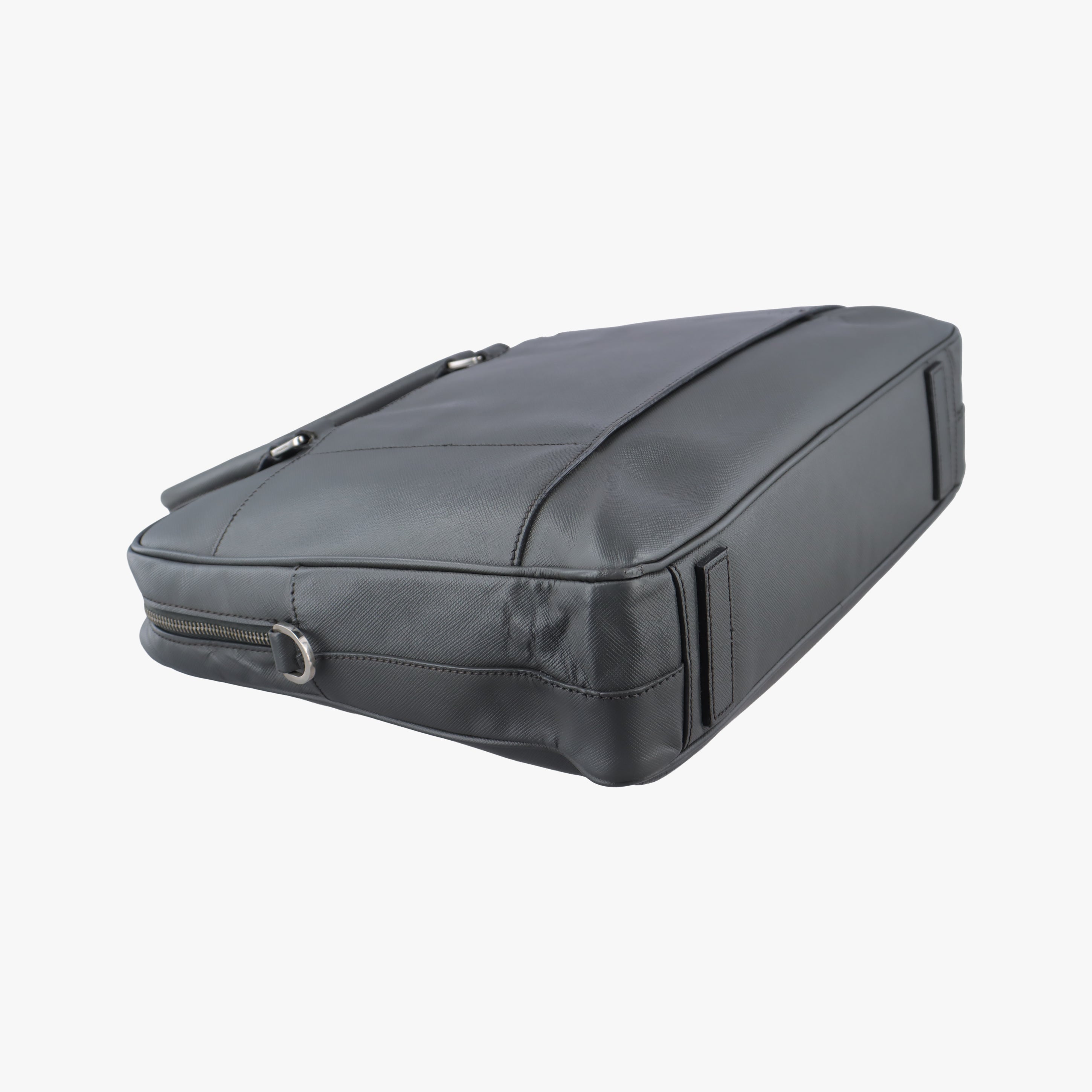 Business Briefcase Grey SAFFIANO Leather 2VE011 208ビジネス ブリーフケース グレー サフィアーノレザー 2VE011 208