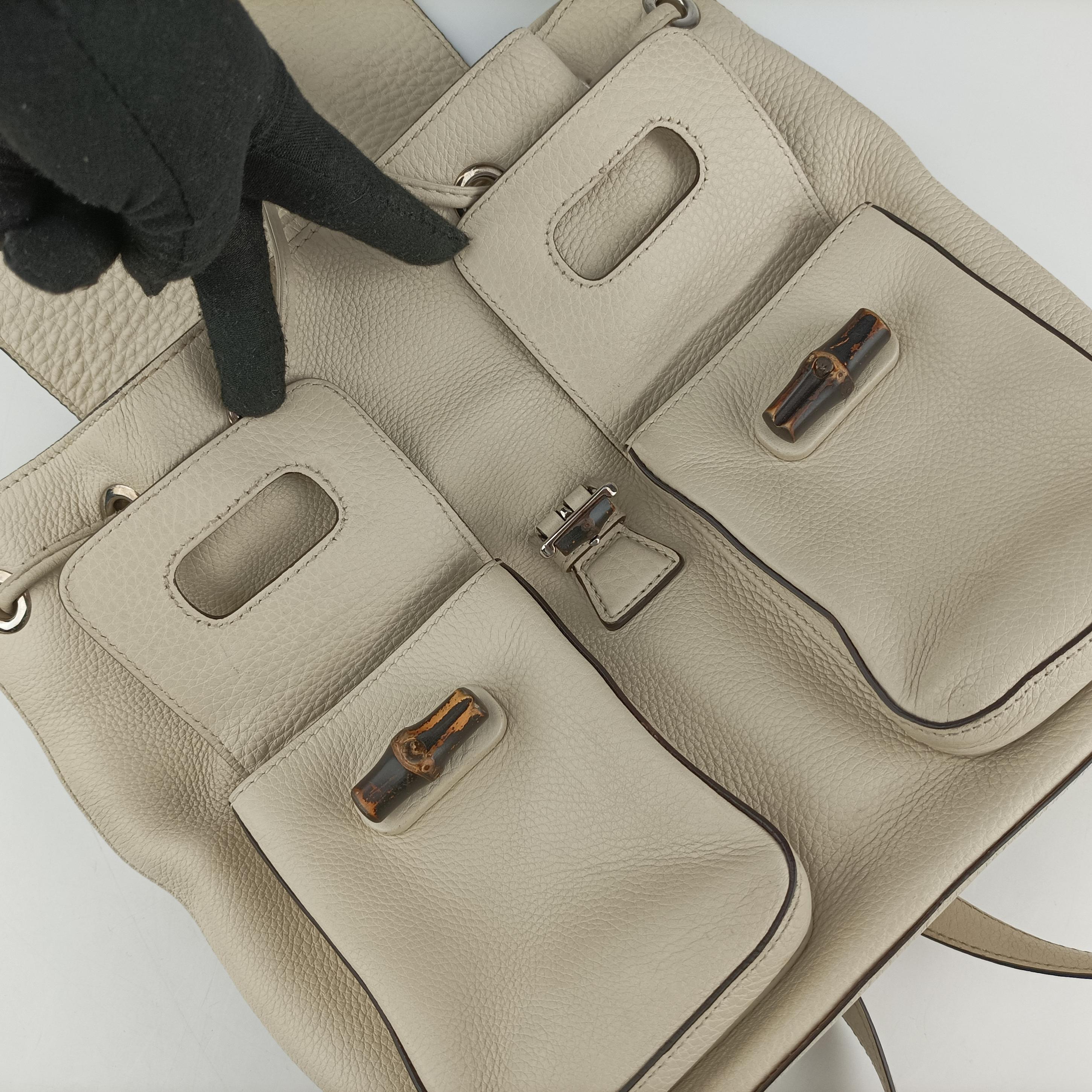 Bamboo fringe tassel White Leather 370833 B017268552バンブー ホワイト レザー 370833 B017268552