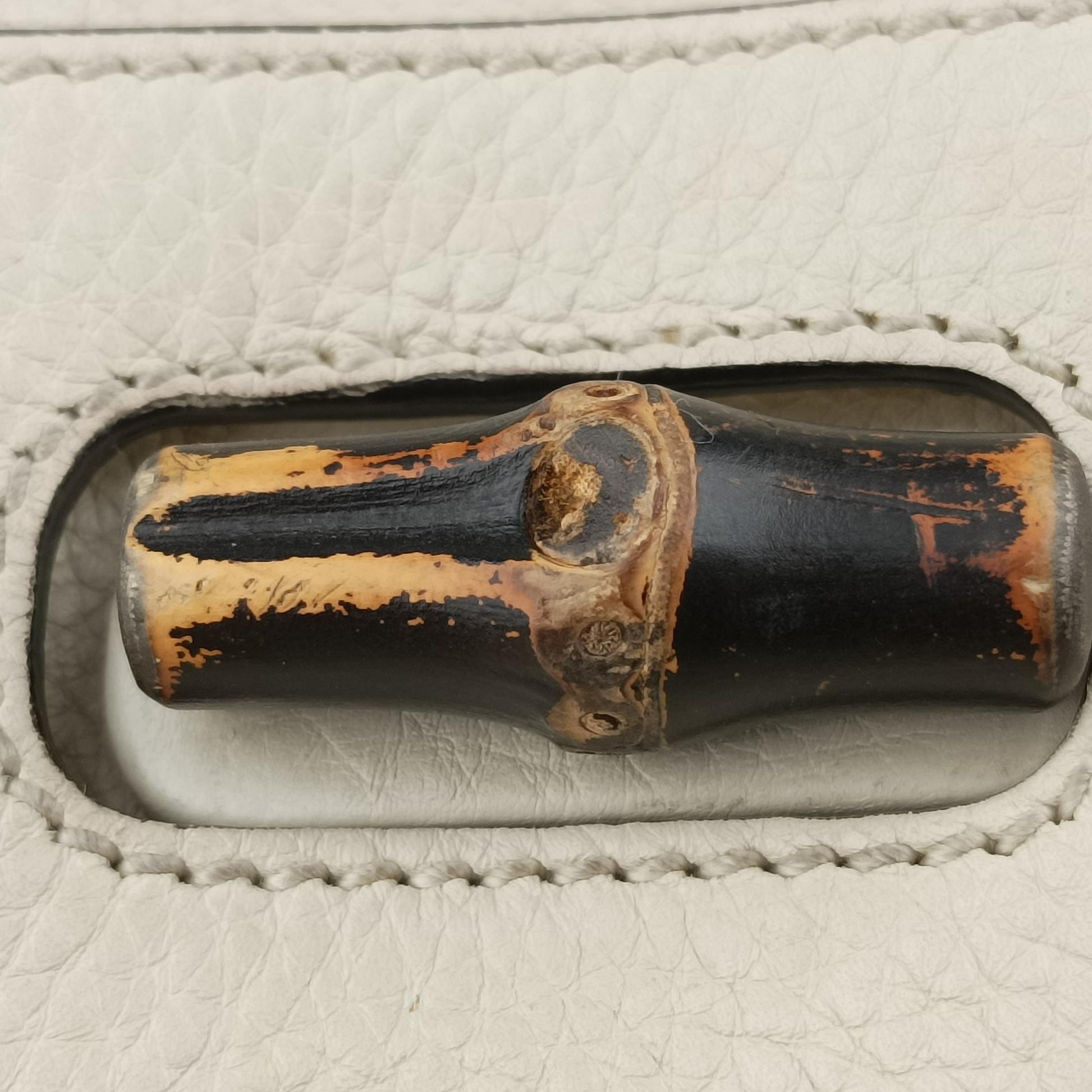 Bamboo fringe tassel White Leather 370833 B017268552バンブー ホワイト レザー 370833 B017268552