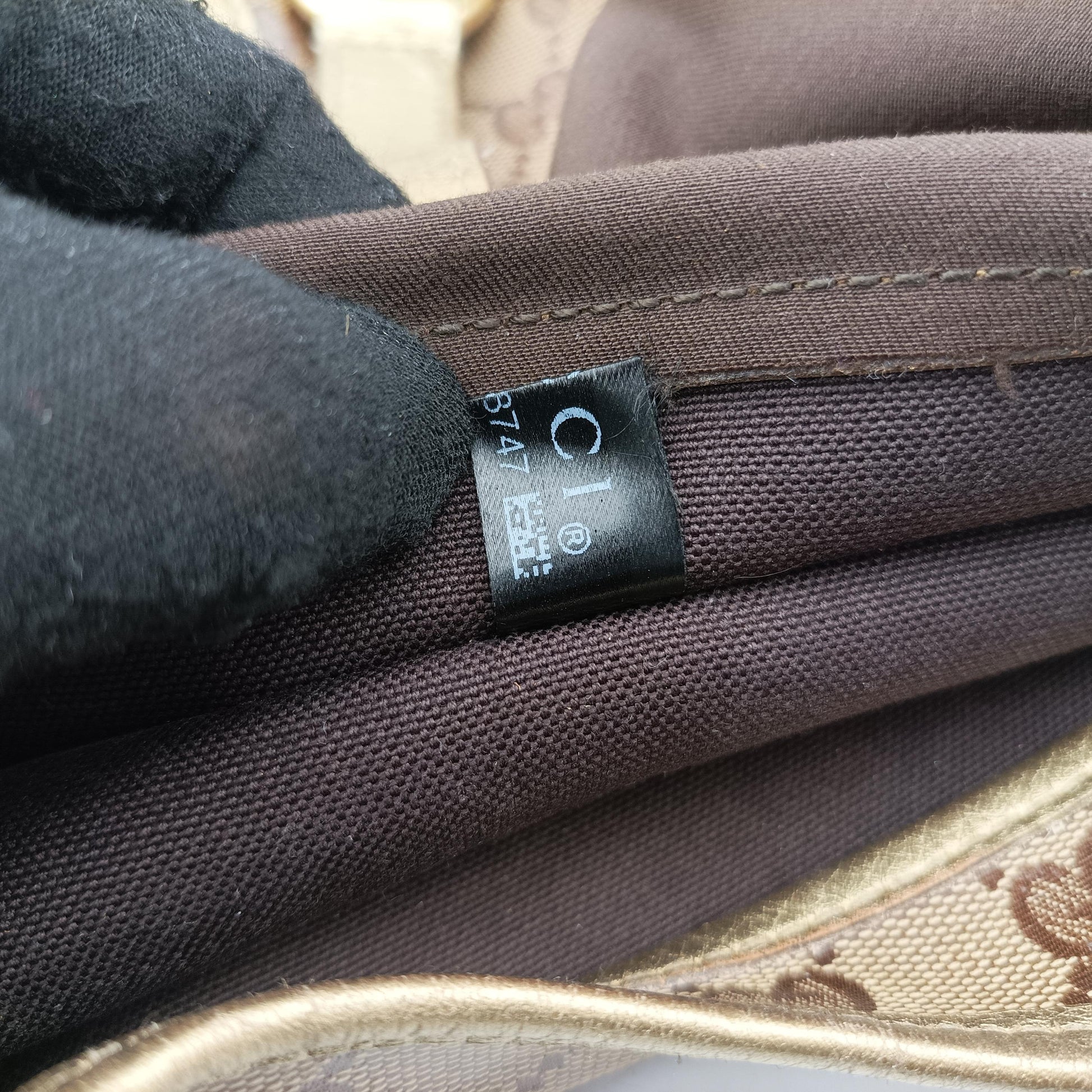 GG Crystal Brown PVC coated canvas 203494 H3708747ジージークリスタル ブラウン PVCコーティングキャンバス 203494 H3708747