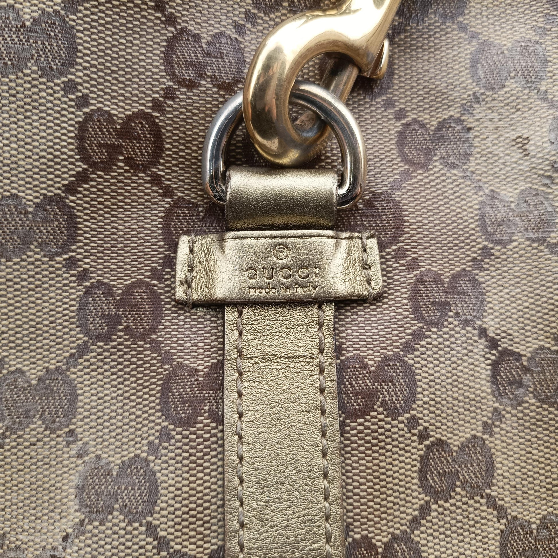 GG Crystal Brown PVC coated canvas 203494 H3708747ジージークリスタル ブラウン PVCコーティングキャンバス 203494 H3708747