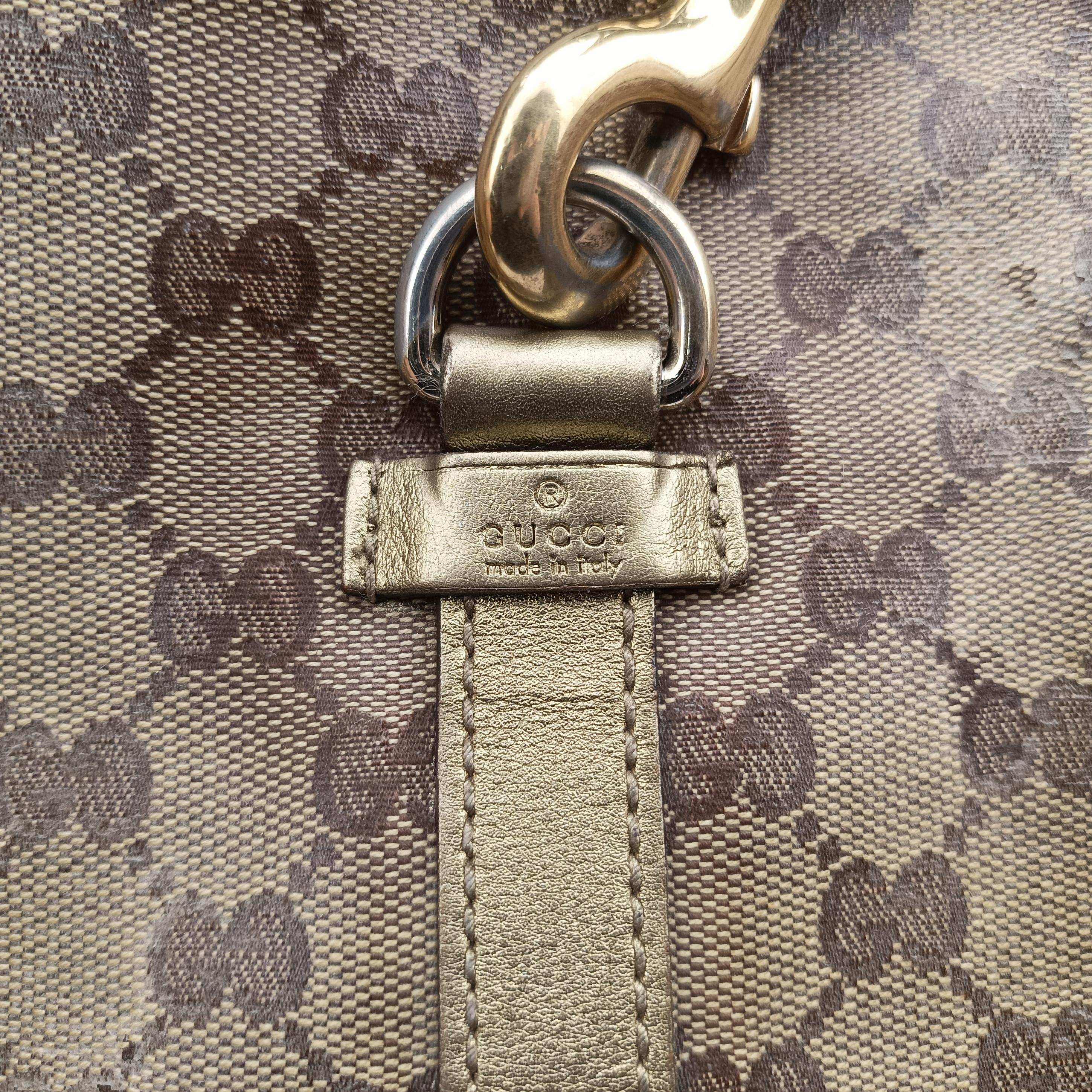 GG Crystal Brown PVC coated canvas 203494 H3708747ジージークリスタル ブラウン PVCコーティングキャンバス 203494 H3708747