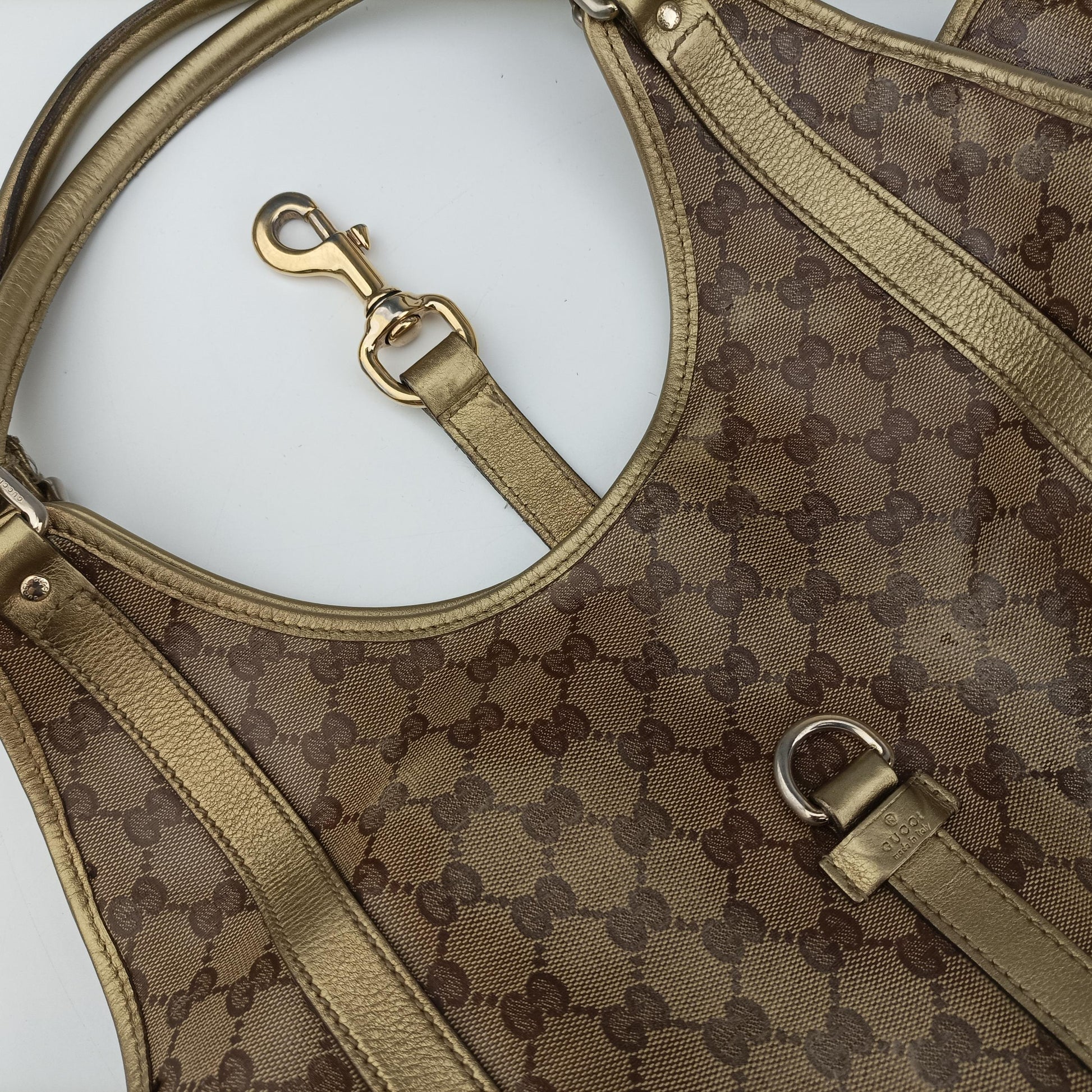 GG Crystal Brown PVC coated canvas 203494 H3708747ジージークリスタル ブラウン PVCコーティングキャンバス 203494 H3708747