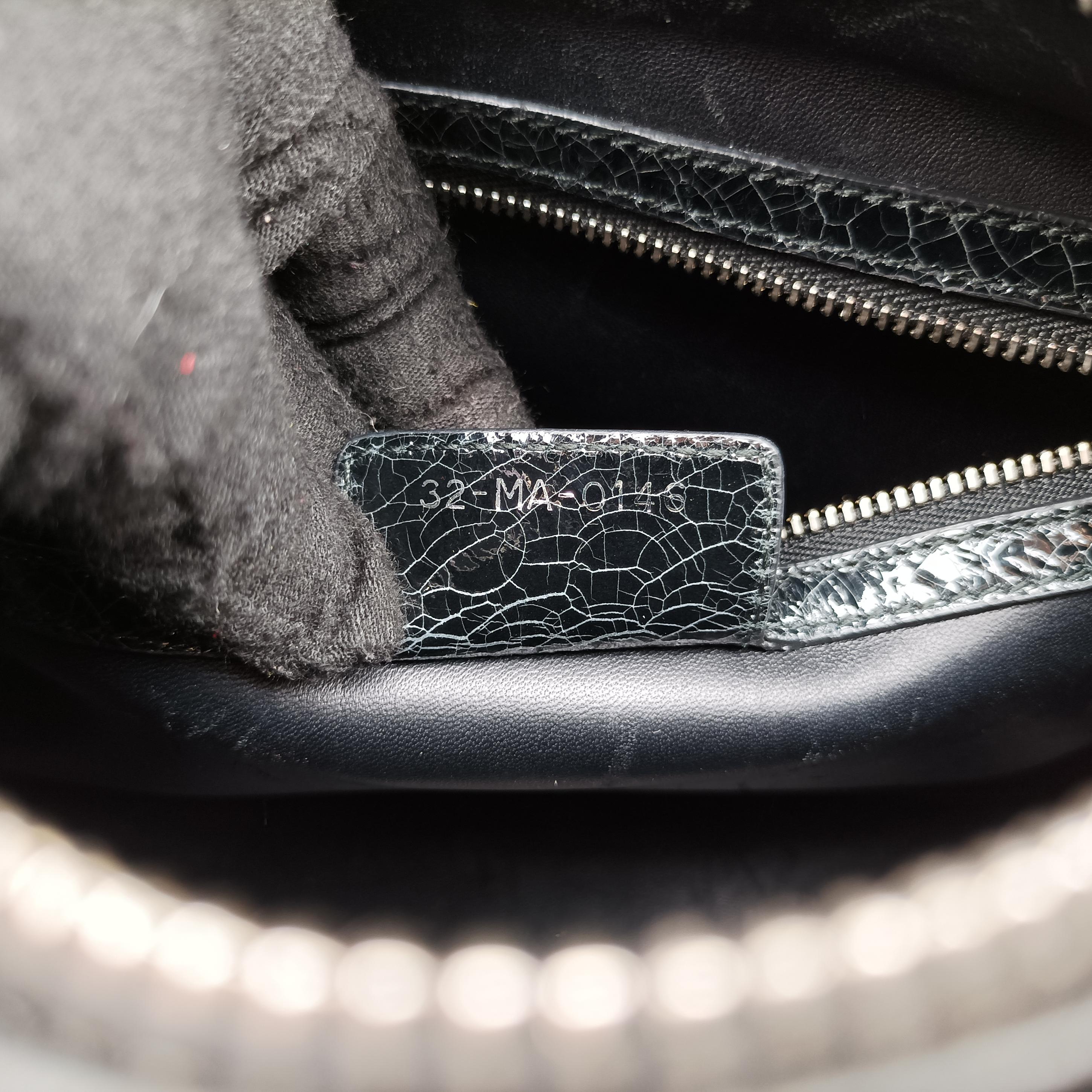 Swan Lady Dior Mini Black×White Leather 32-MA-0146スワン レディディオール ミニ ブラック×ホワイト レザー 32-MA-0146