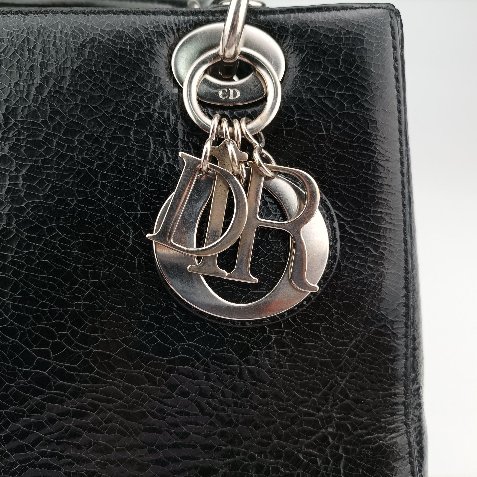 Swan Lady Dior Mini Black×White Leather 32-MA-0146スワン レディディオール ミニ ブラック×ホワイト レザー 32-MA-0146