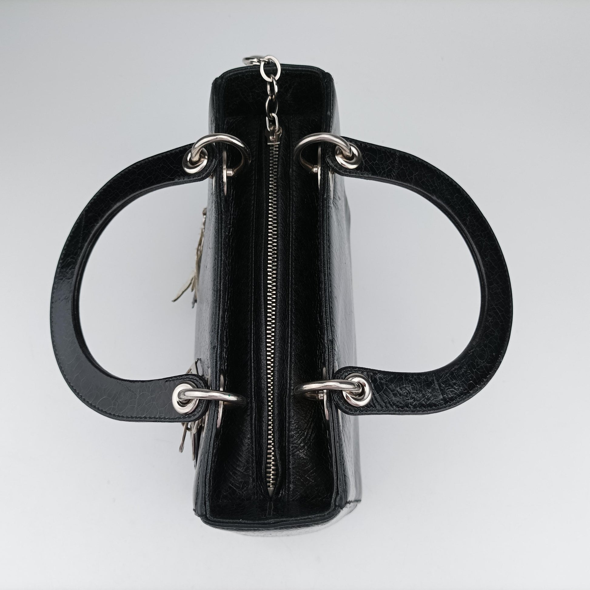 Swan Lady Dior Mini Black×White Leather 32-MA-0146スワン レディディオール ミニ ブラック×ホワイト レザー 32-MA-0146