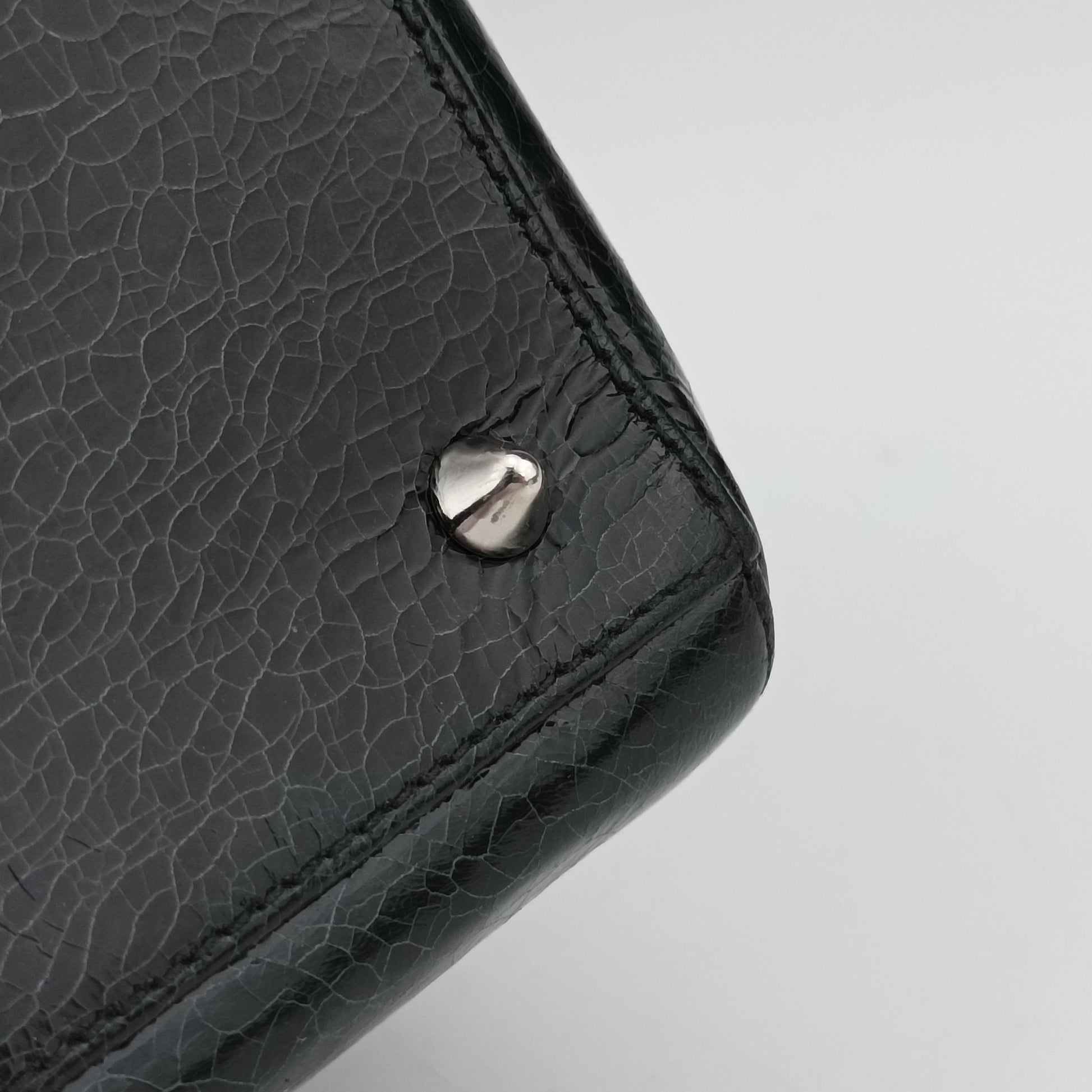 Swan Lady Dior Mini Black×White Leather 32-MA-0146スワン レディディオール ミニ ブラック×ホワイト レザー 32-MA-0146