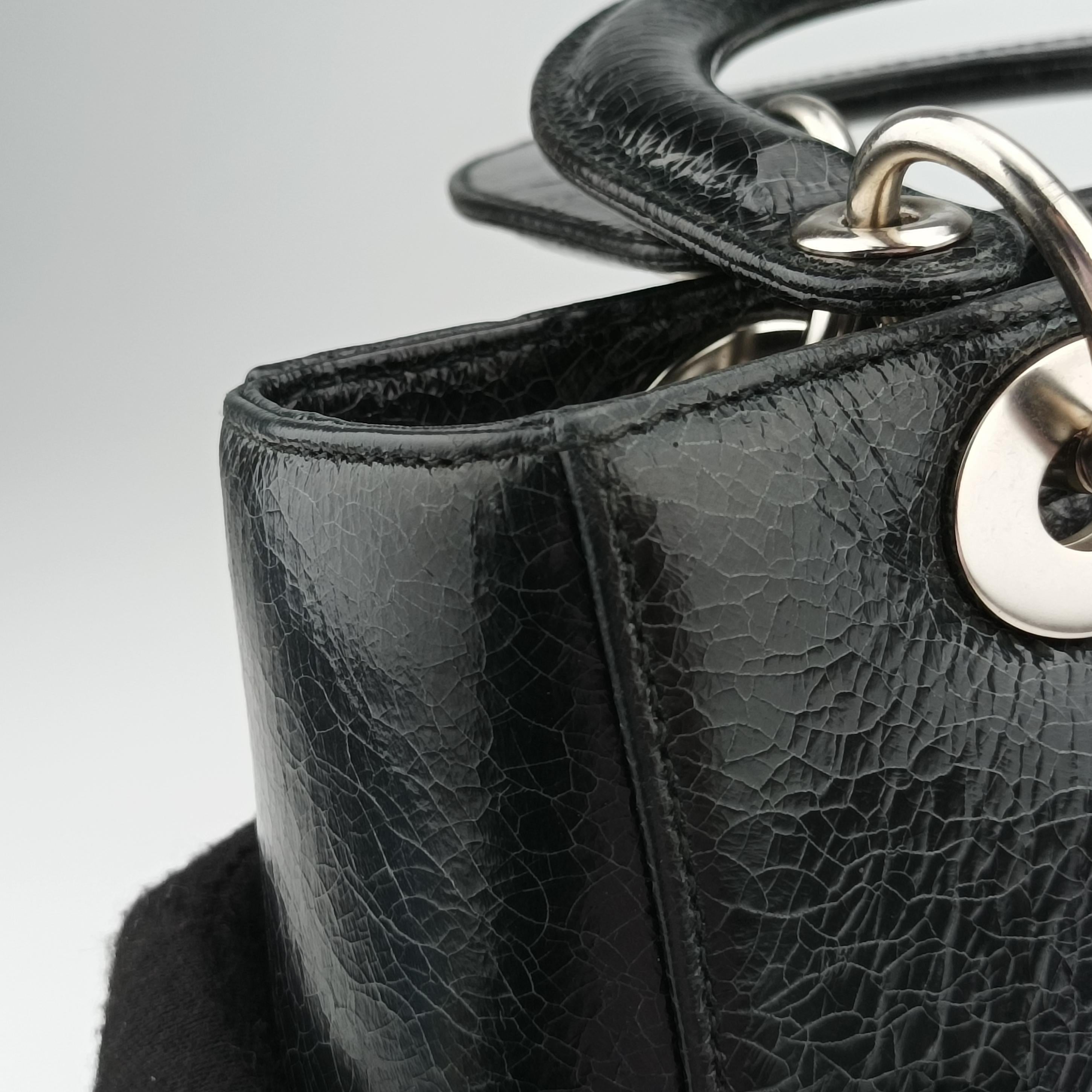 Swan Lady Dior Mini Black×White Leather 32-MA-0146スワン レディディオール ミニ ブラック×ホワイト レザー 32-MA-0146