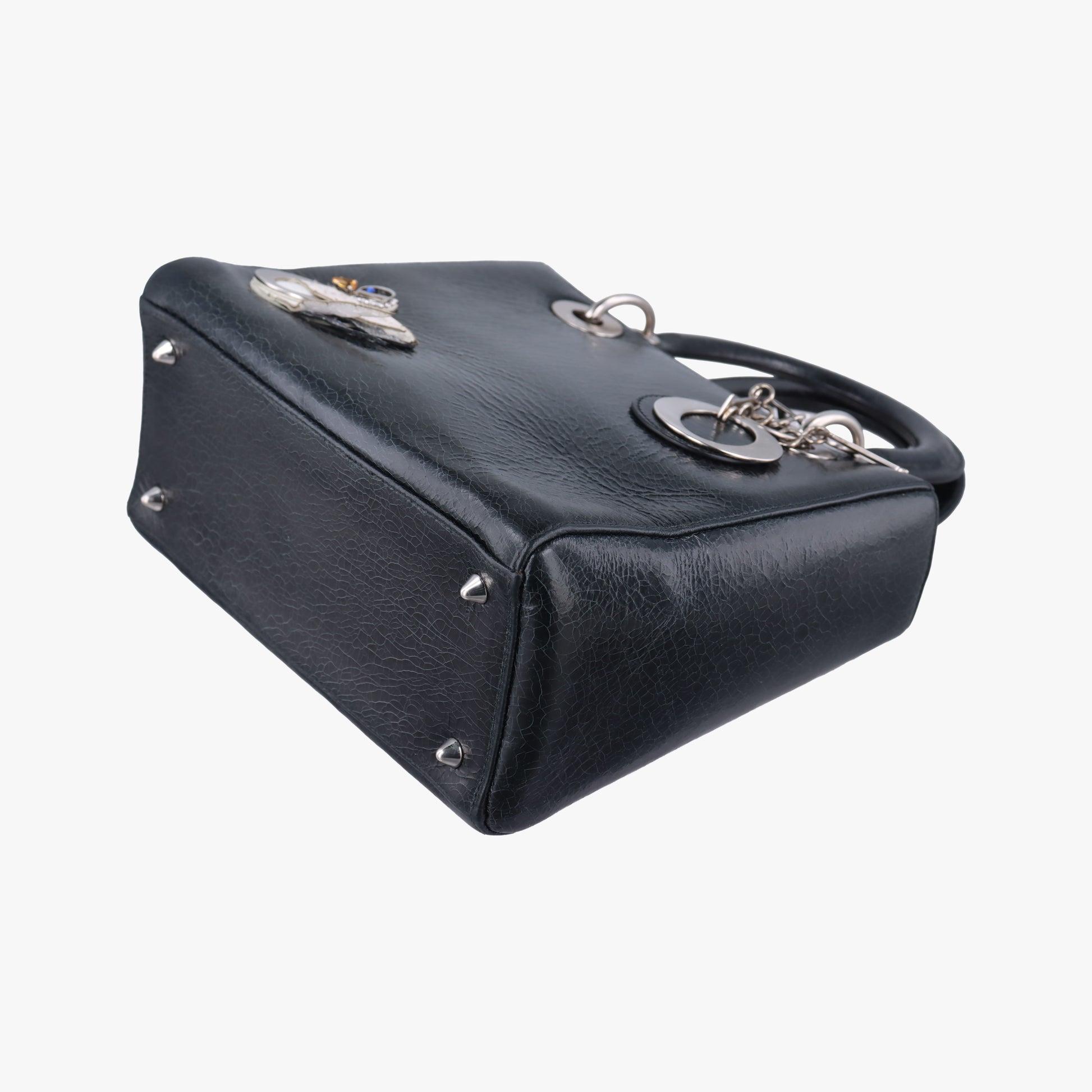 Swan Lady Dior Mini Black×White Leather 32-MA-0146スワン レディディオール ミニ ブラック×ホワイト レザー 32-MA-0146