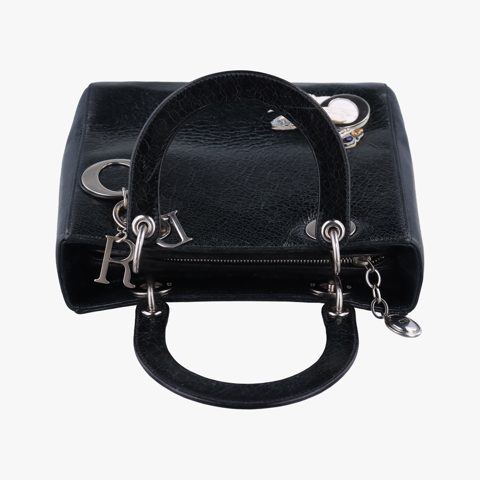 Swan Lady Dior Mini Black×White Leather 32-MA-0146スワン レディディオール ミニ ブラック×ホワイト レザー 32-MA-0146