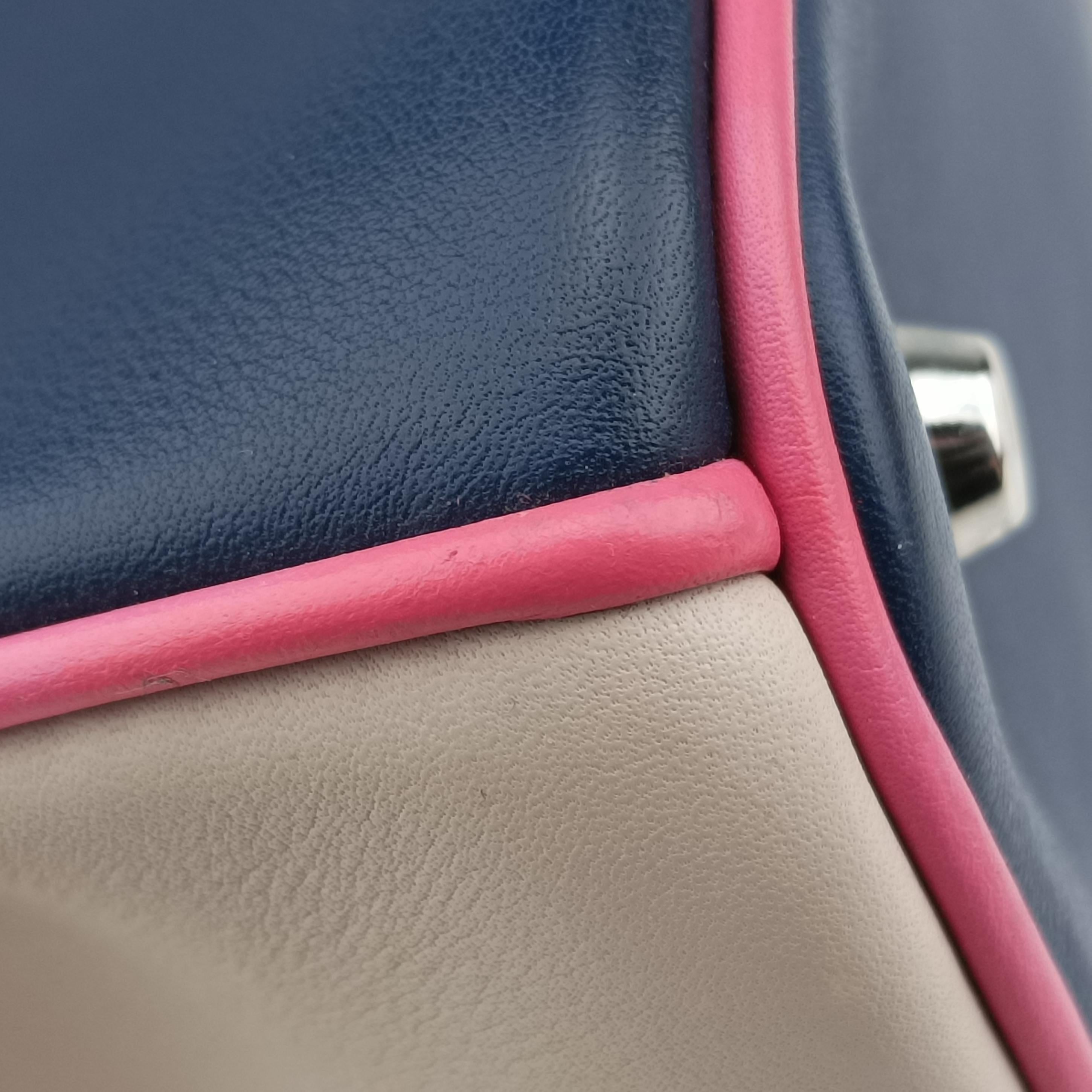 Diorissimo Navy x Pink Leather 09-MA-1104ディオリッシモ ネイビー×ピンク レザー 09-MA-1104