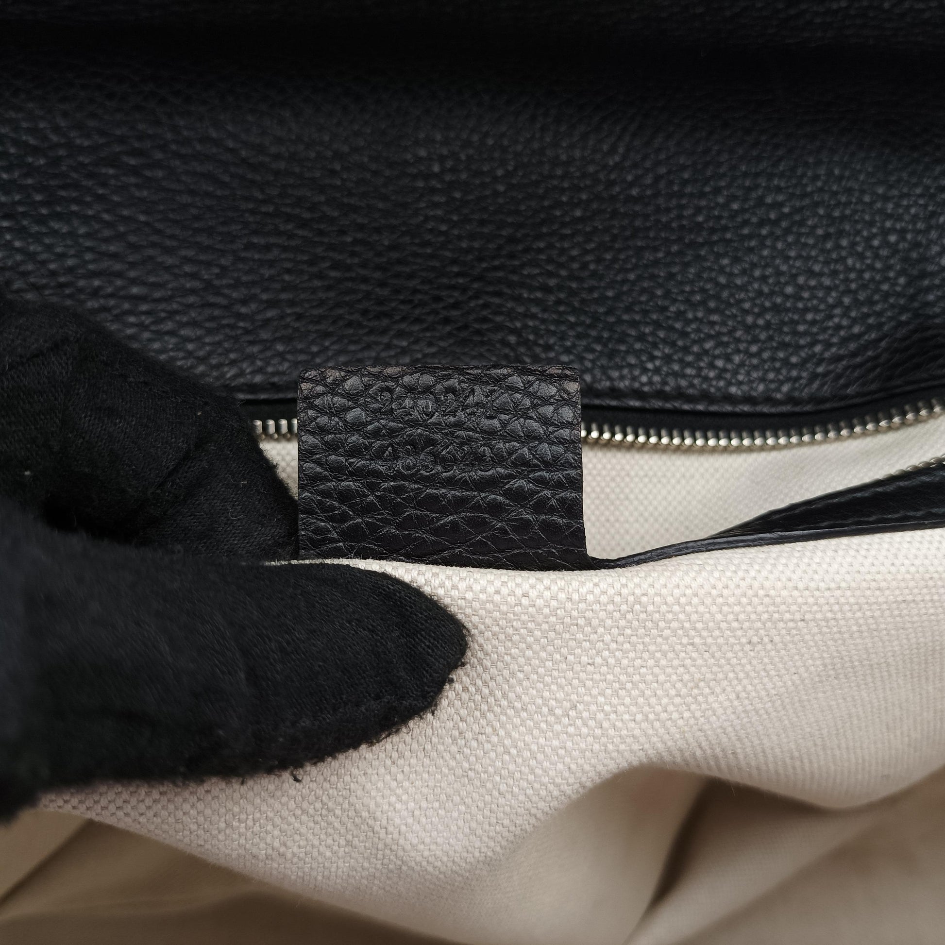 New Bamboo Black Fabric × leather 240241 B6534741ニューバンブー ブラック ファブリック×レザー 240241 B6534741