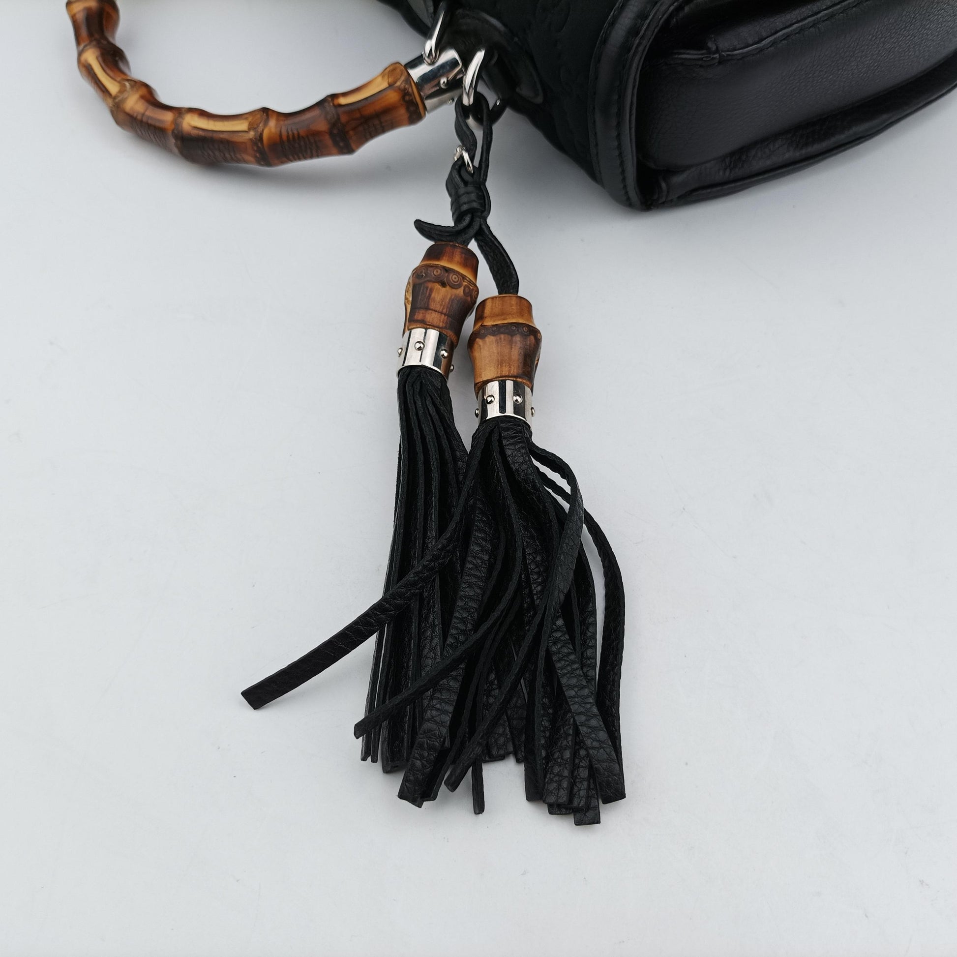 New Bamboo Black Fabric × leather 240241 B6534741ニューバンブー ブラック ファブリック×レザー 240241 B6534741