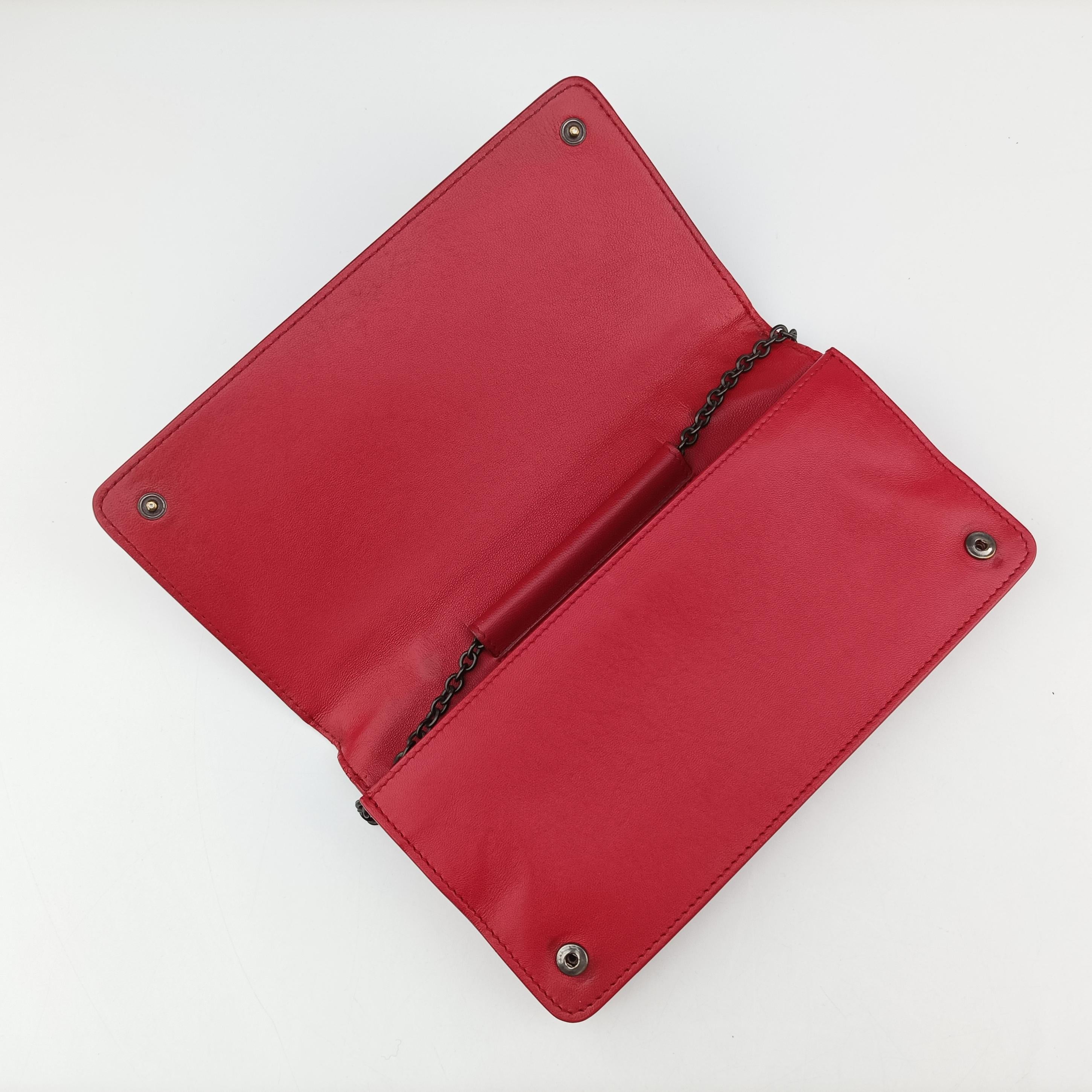 Intrecciato Red lambskin S01176126Pイントレチャート レッド ラムスキン S01176126P
