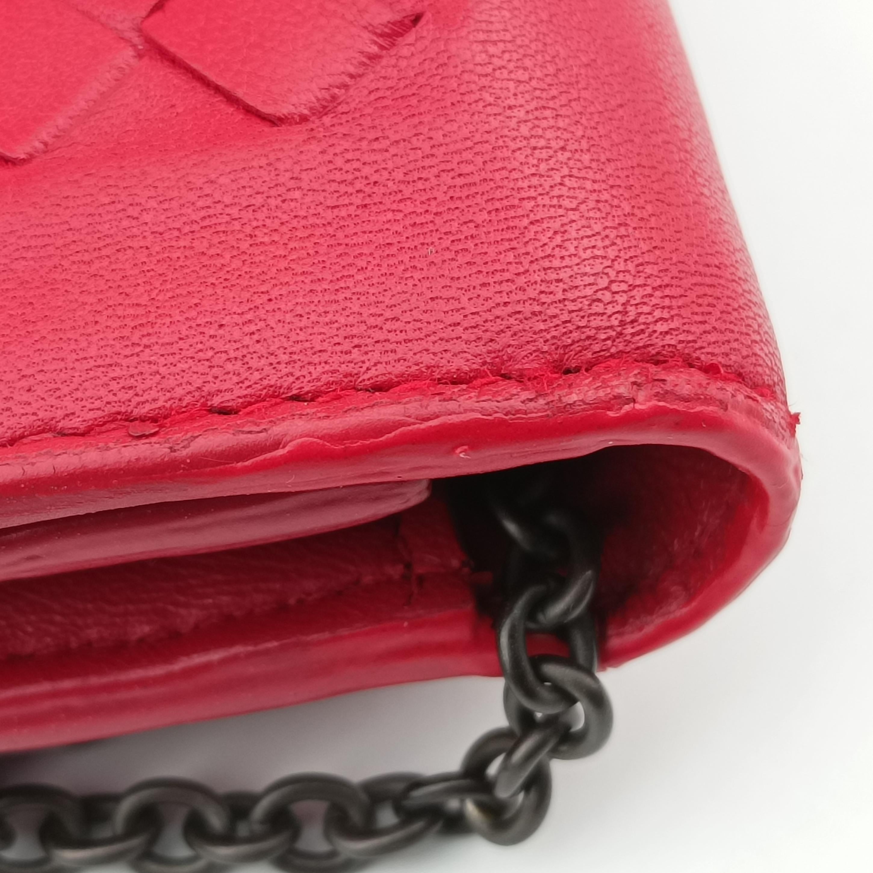 Intrecciato Red lambskin S01176126Pイントレチャート レッド ラムスキン S01176126P