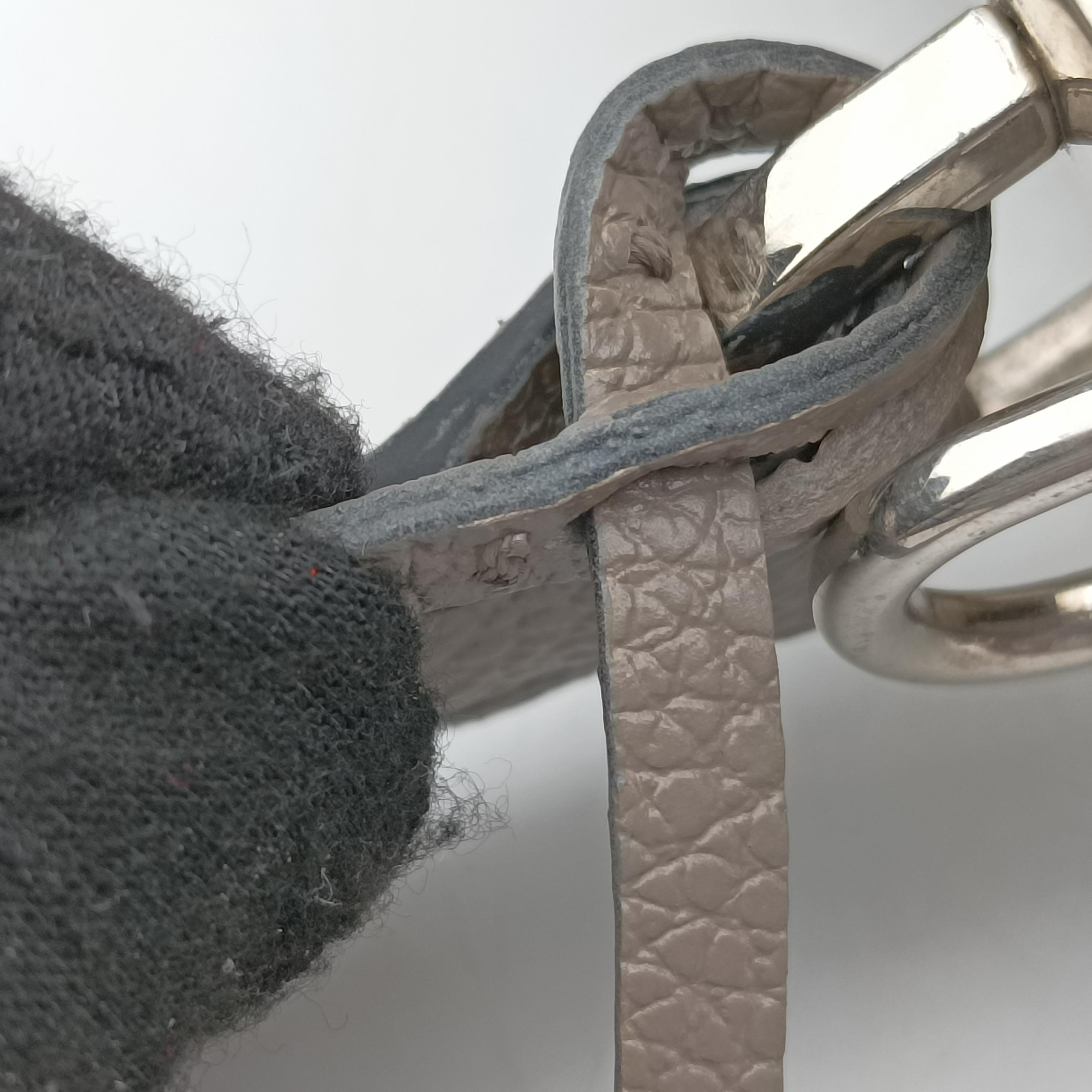 Argilla Glace Studded Top Handle Grey Leather 203アルジラグラッセカルフレザースタッドトップハンドル グレー レザー 203