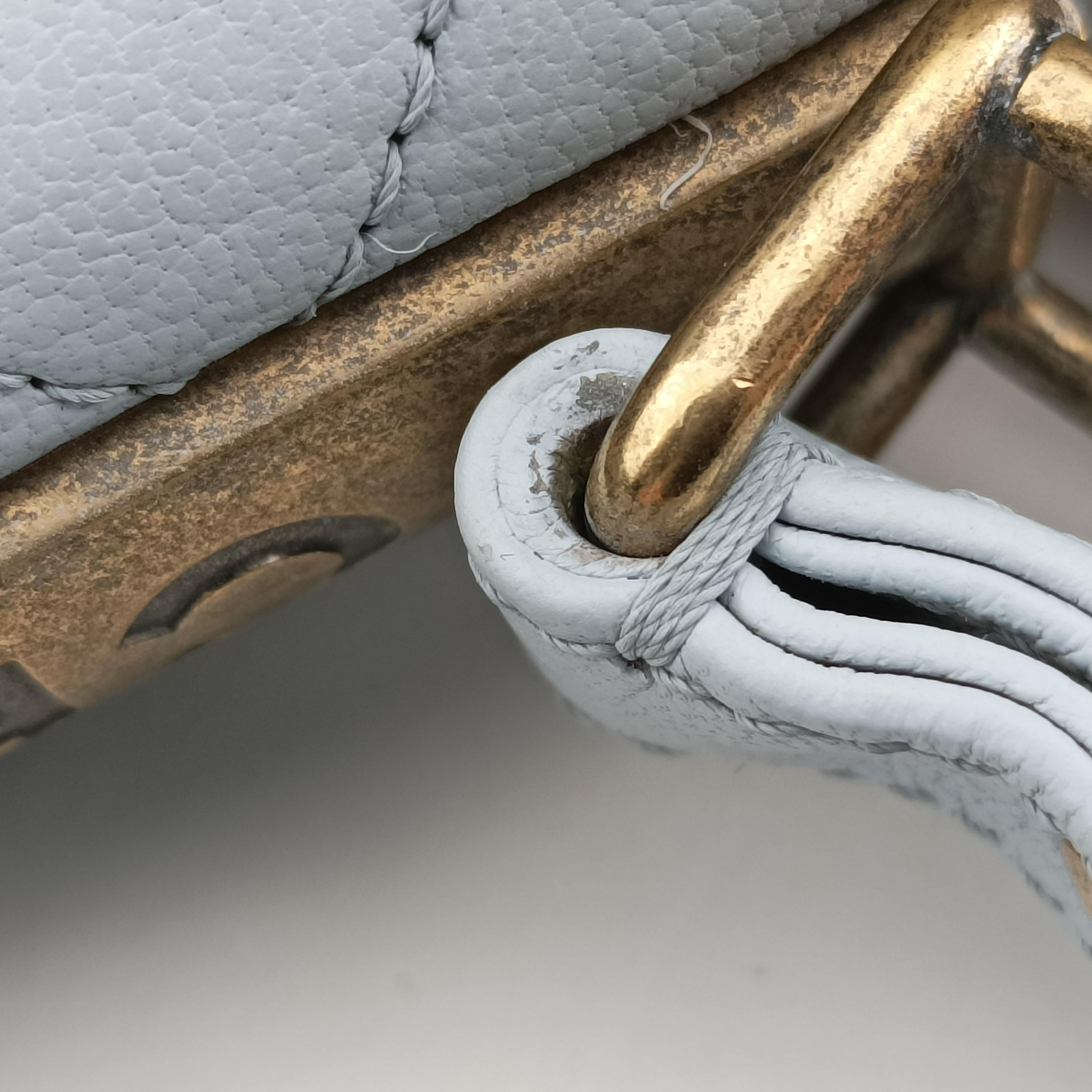 2.55 Rita Matelasse Blue leather A67555 173978952.55マトラッセ ブルー レザー A67555 17397895