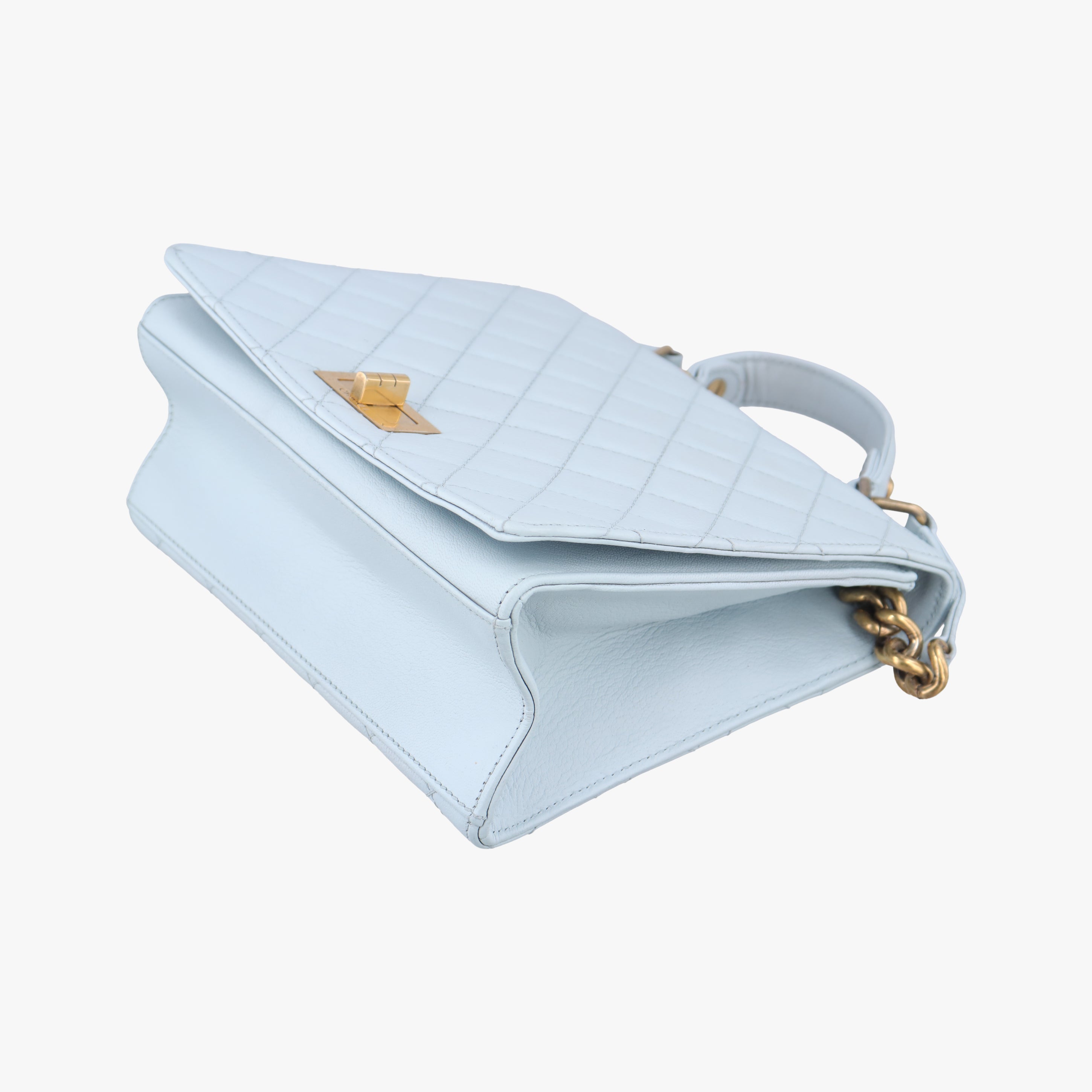 2.55 Rita Matelasse Blue leather A67555 173978952.55マトラッセ ブルー レザー A67555 17397895