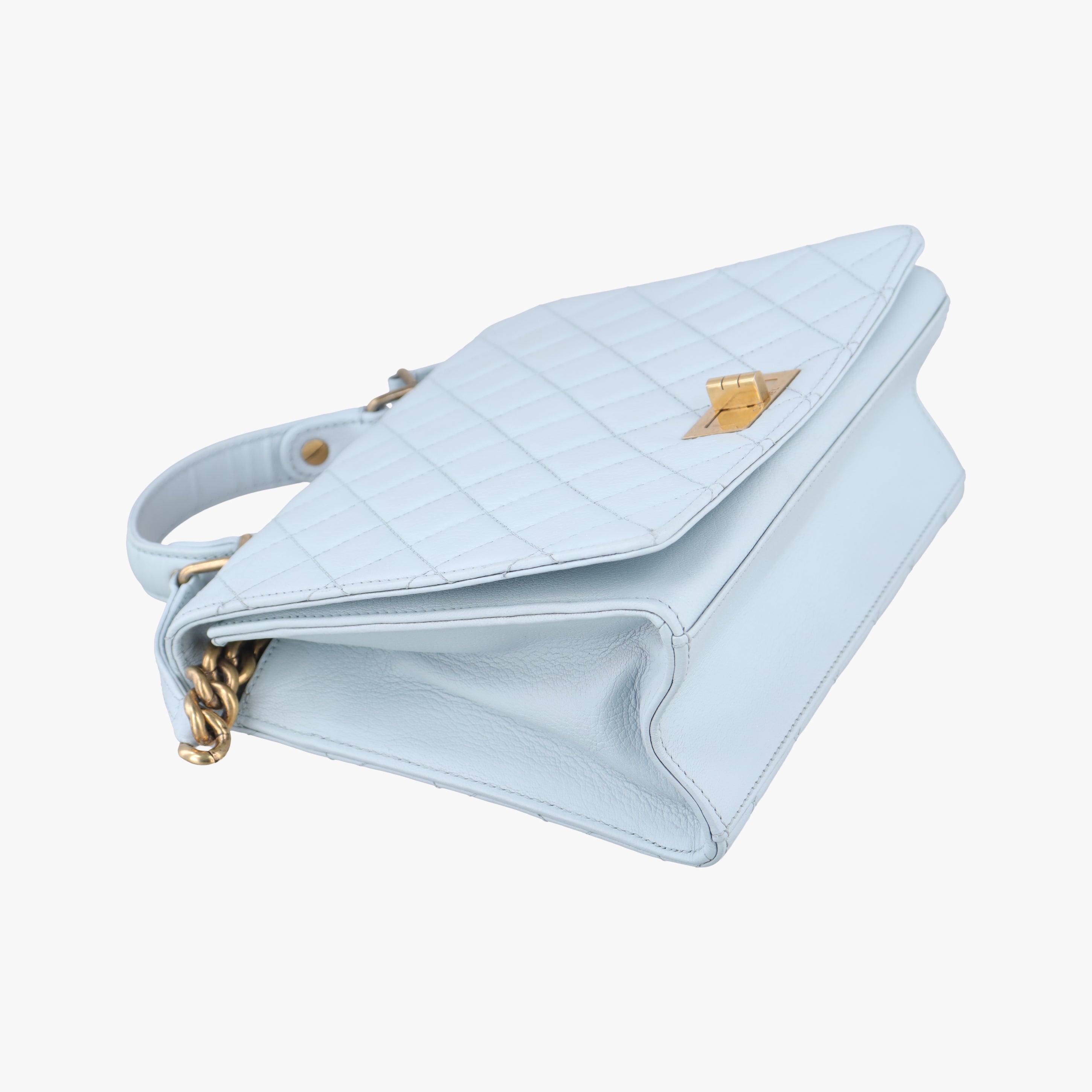 2.55 Rita Matelasse Blue leather A67555 173978952.55マトラッセ ブルー レザー A67555 17397895