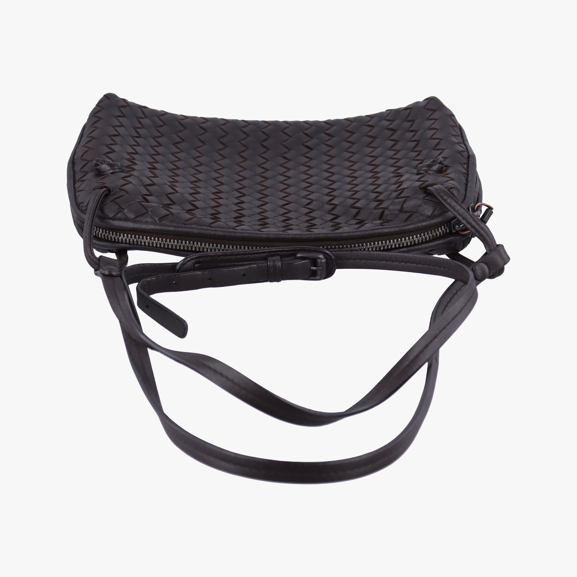 NODINI Intrecciato Brown lambskin B07304029Yノディーニ イントレチャート ブラウン ラムスキン B07304029Y