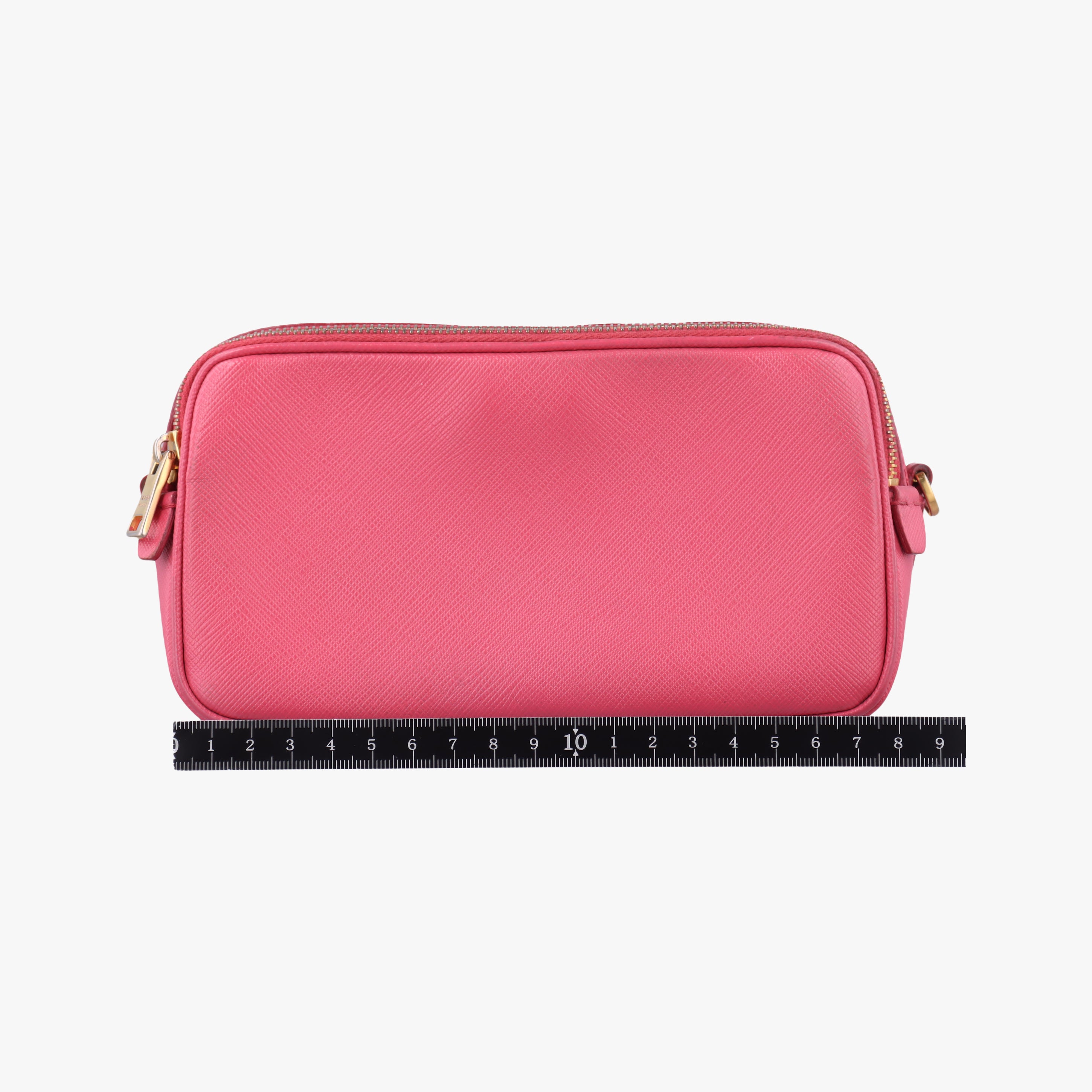 Double Zip pink SAFFIANO Leather 1NF002 7/Tダブルジップ ピンク サフィアーノレザー 1NF002 7/T