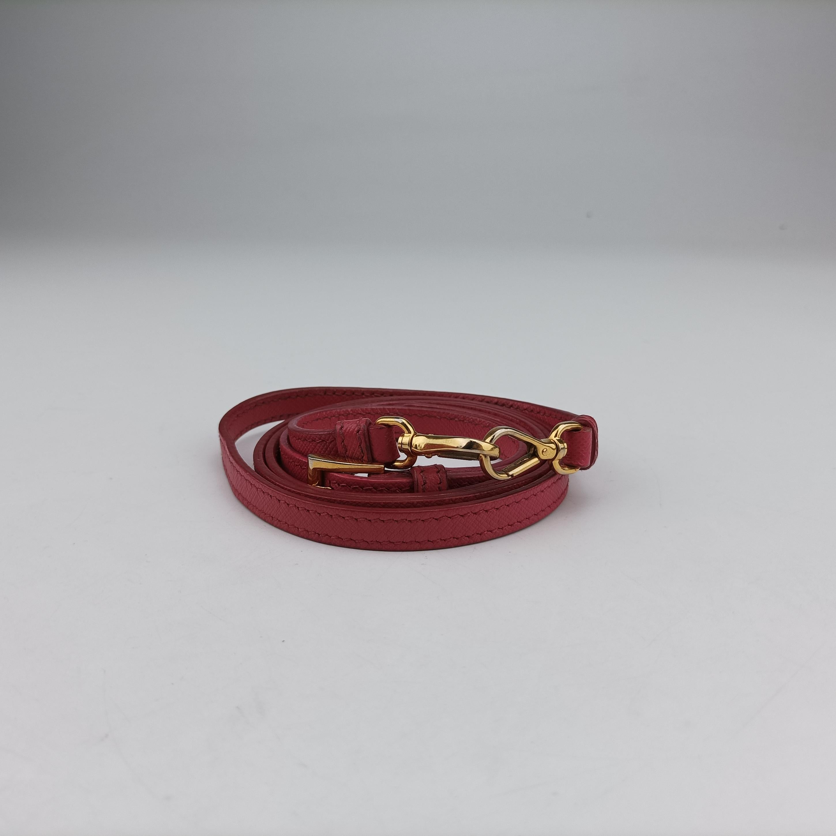 Double Zip pink SAFFIANO Leather 1NF002 7/Tダブルジップ ピンク サフィアーノレザー 1NF002 7/T