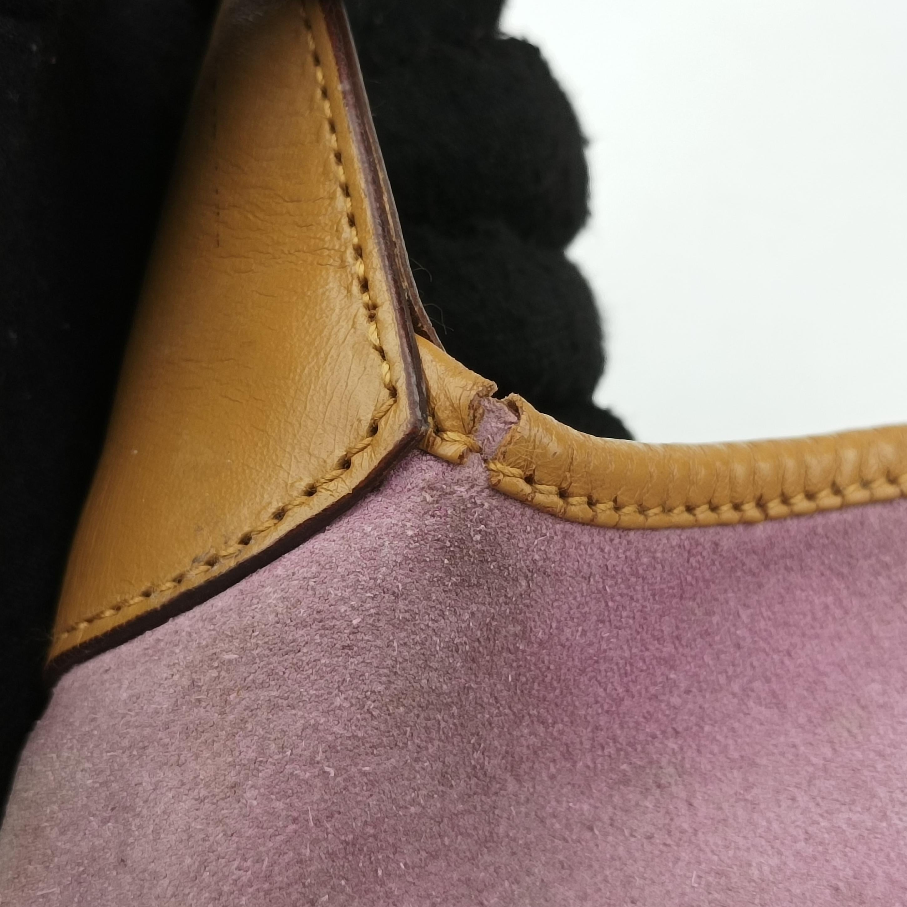 Jackie Pink×beige Suede × leather 001.33 ジャッキー ピンク×ベージュ スエード×レザー 001.33 