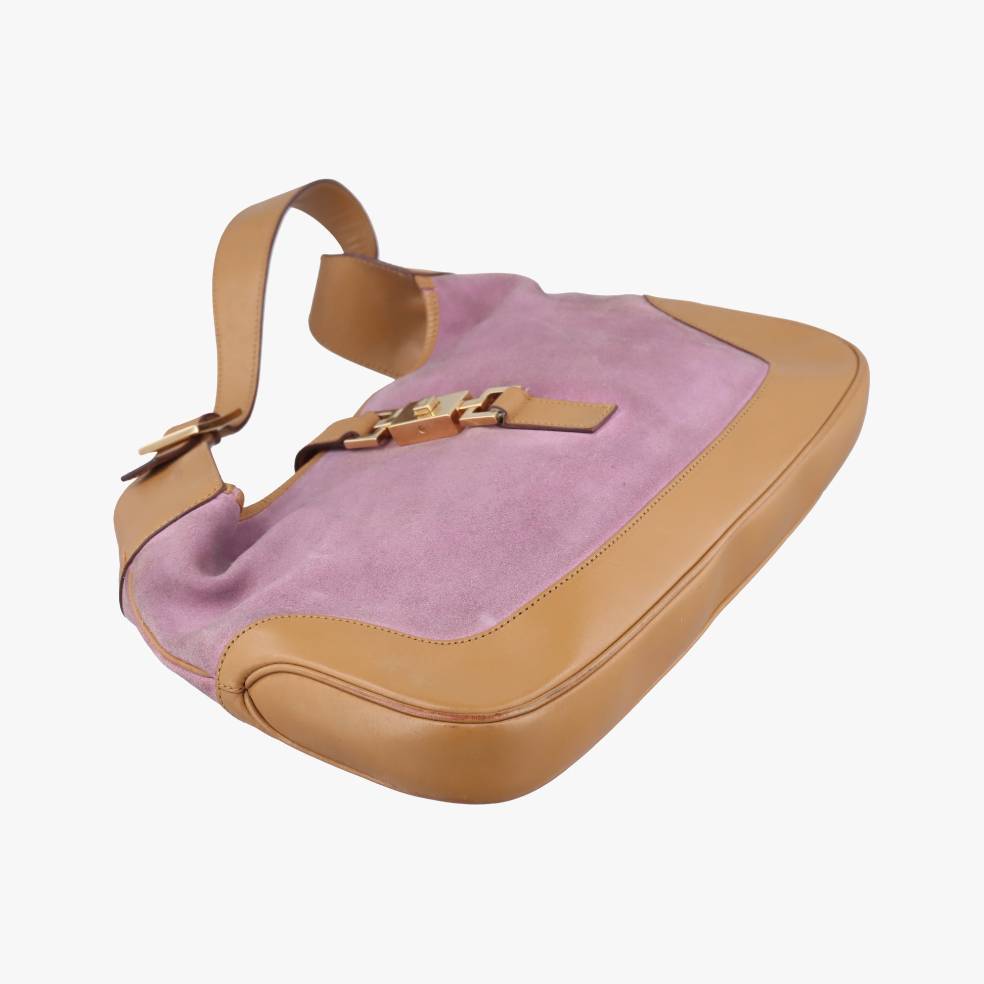 Jackie Pink×beige Suede × leather 001.33 ジャッキー ピンク×ベージュ スエード×レザー 001.33 