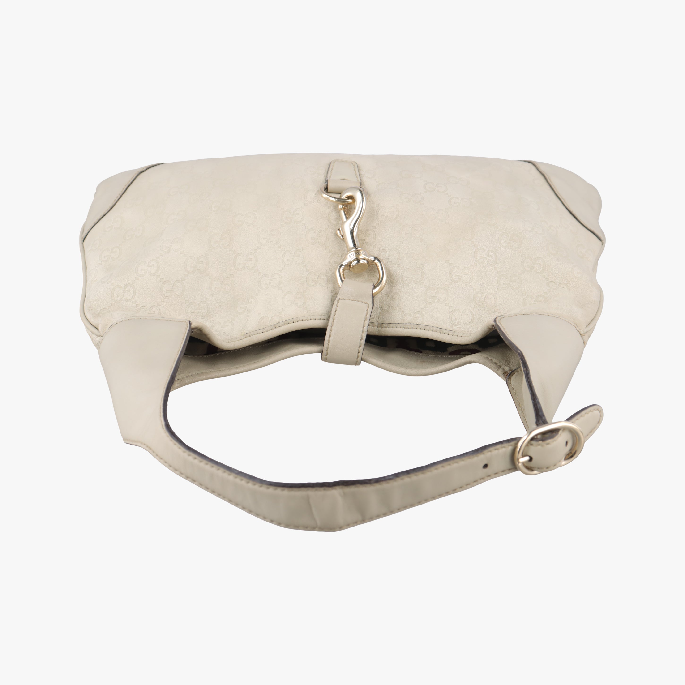 Jackie O Hobo Bouvier Floral White Leather 153029 G1311391フローラ ジャッキー オ ホーボー ホワイト レザー 153029 G1311391