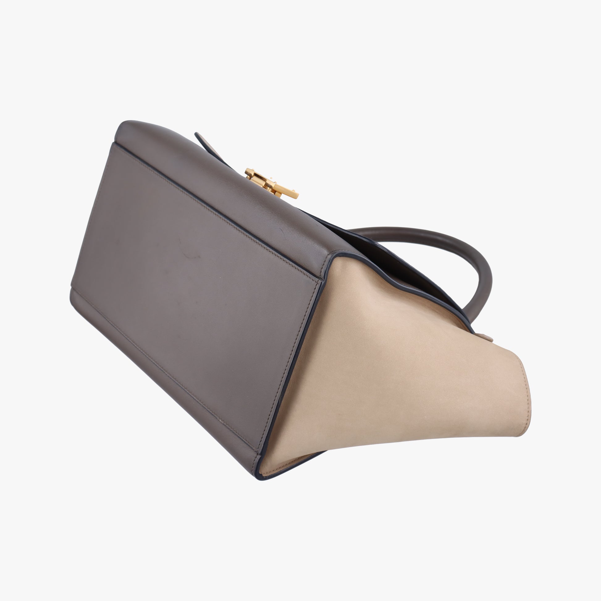 TRAPEZE beige×Grey Leather x suede S-CU-3194トラペーズミディアム ベージュ×グレー レザー×スエード S-CU-3194