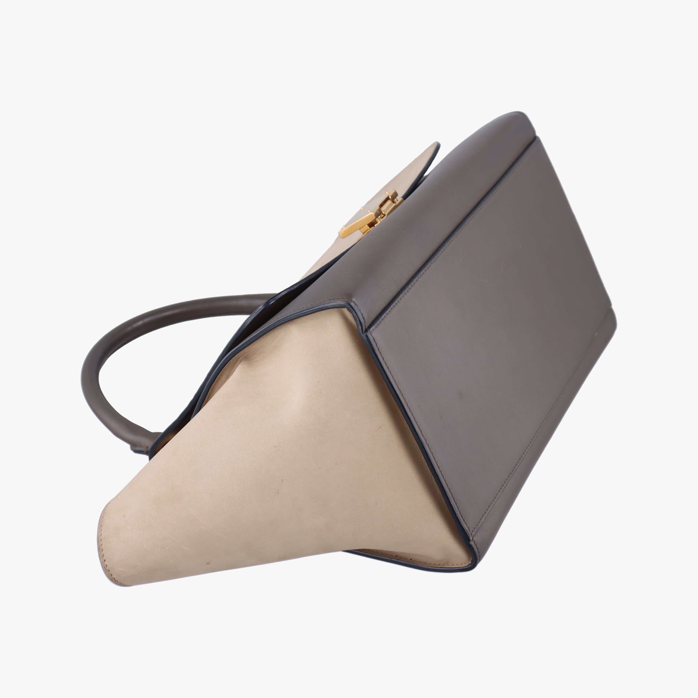 TRAPEZE beige×Grey Leather x suede S-CU-3194トラペーズミディアム ベージュ×グレー レザー×スエード S-CU-3194