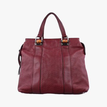 Guccissima Tender Bamboo Bar Burgundy Leather 355773 I016116205グッチッシマ テンダー バンブーバー ワインレッド レザー 355773 I016116205
