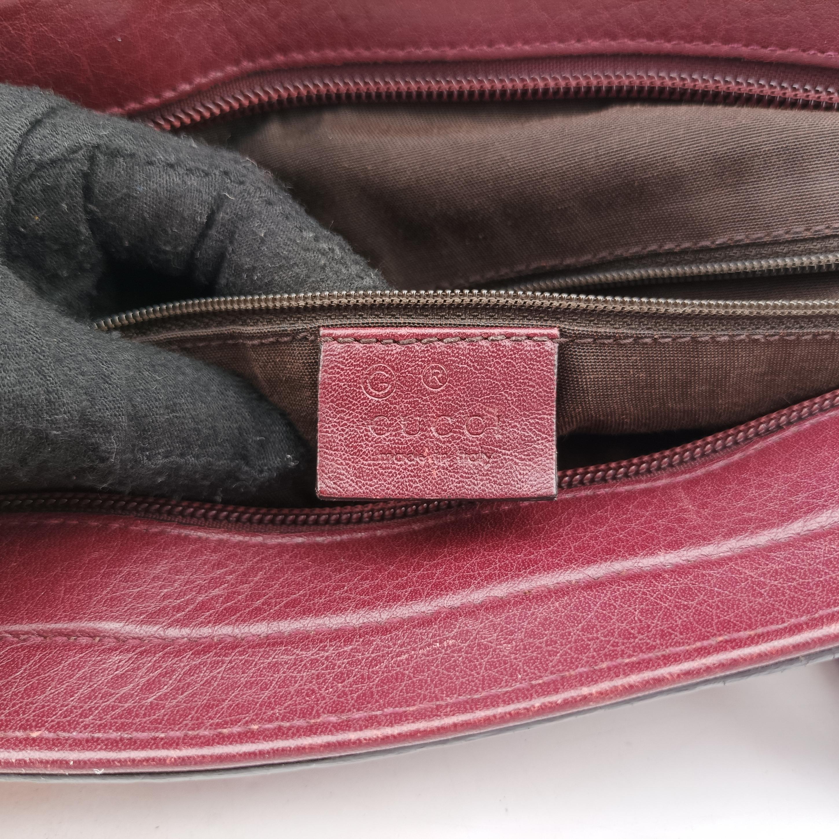 Guccissima Tender Bamboo Bar Burgundy Leather 355773 I016116205グッチッシマ テンダー バンブーバー ワインレッド レザー 355773 I016116205