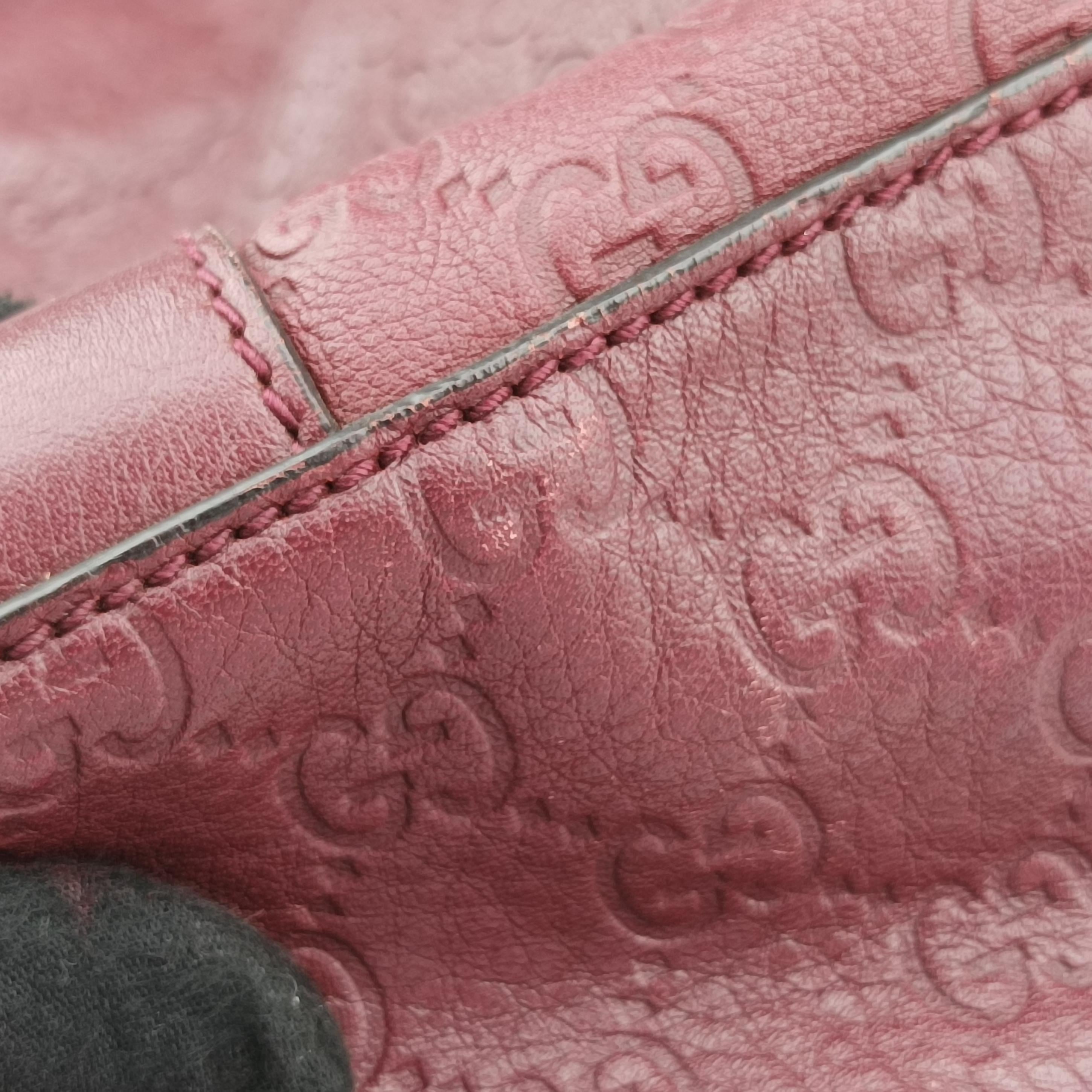 Guccissima Tender Bamboo Bar Burgundy Leather 355773 I016116205グッチッシマ テンダー バンブーバー ワインレッド レザー 355773 I016116205