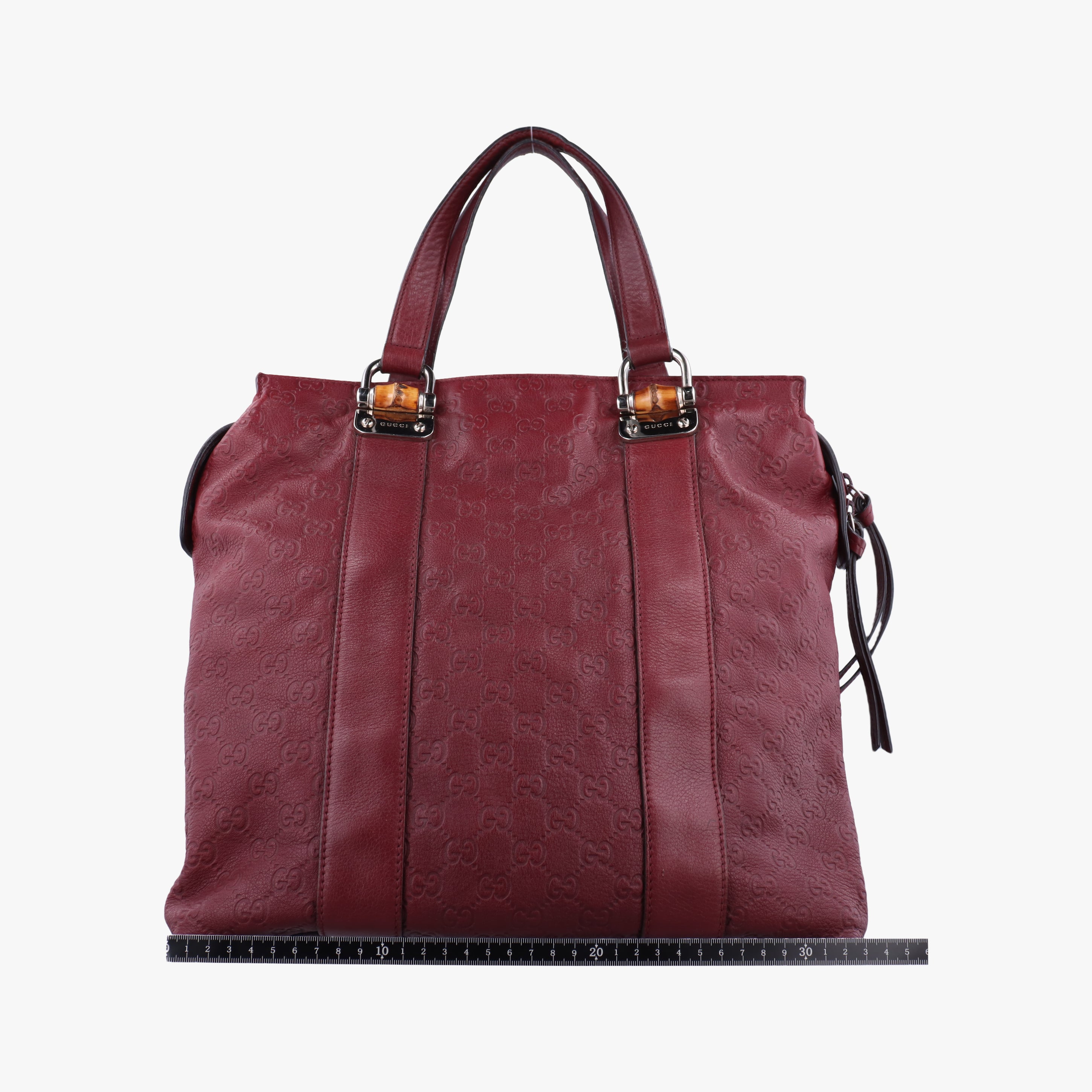 Guccissima Tender Bamboo Bar Burgundy Leather 355773 I016116205グッチッシマ テンダー バンブーバー ワインレッド レザー 355773 I016116205