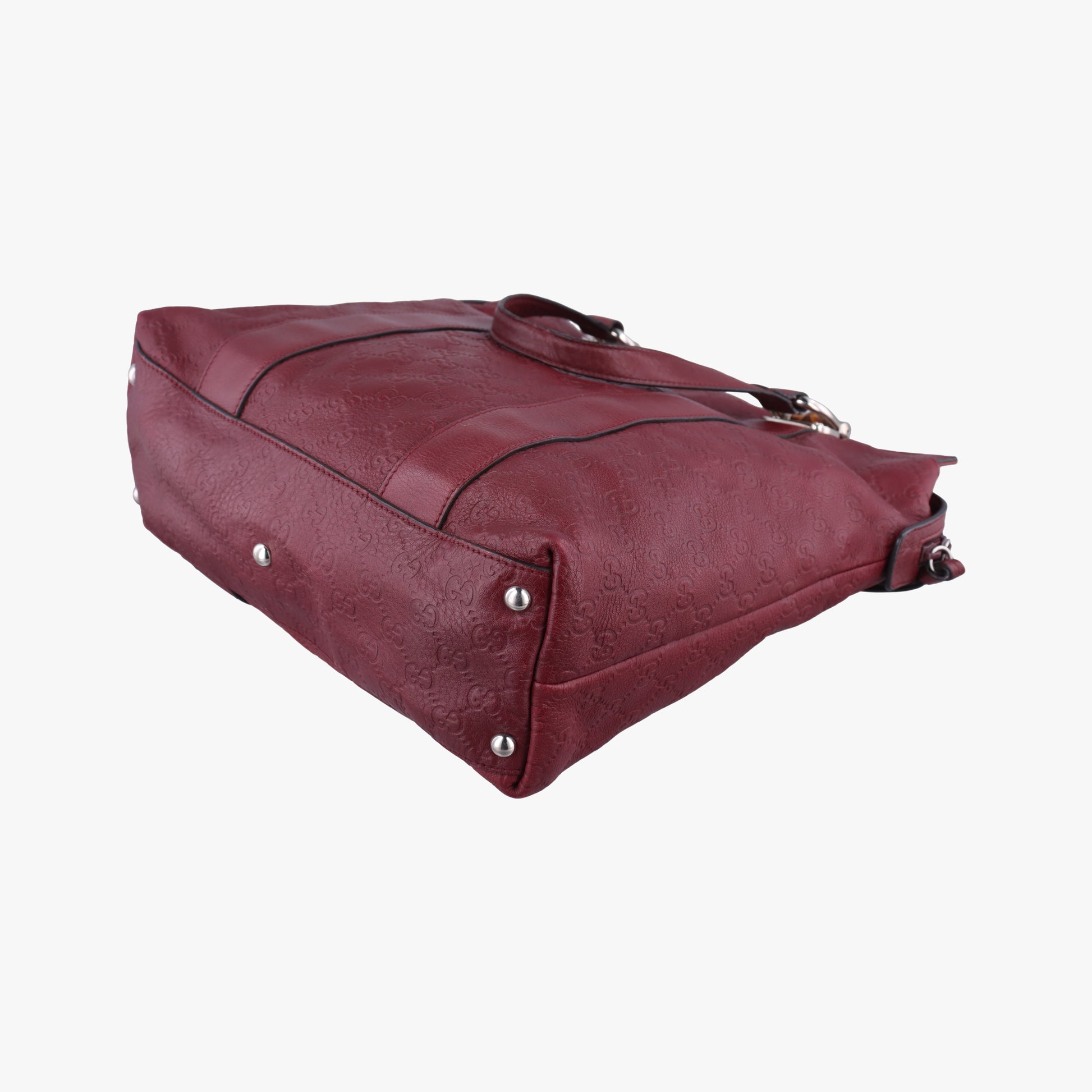 Guccissima Tender Bamboo Bar Burgundy Leather 355773 I016116205グッチッシマ テンダー バンブーバー ワインレッド レザー 355773 I016116205