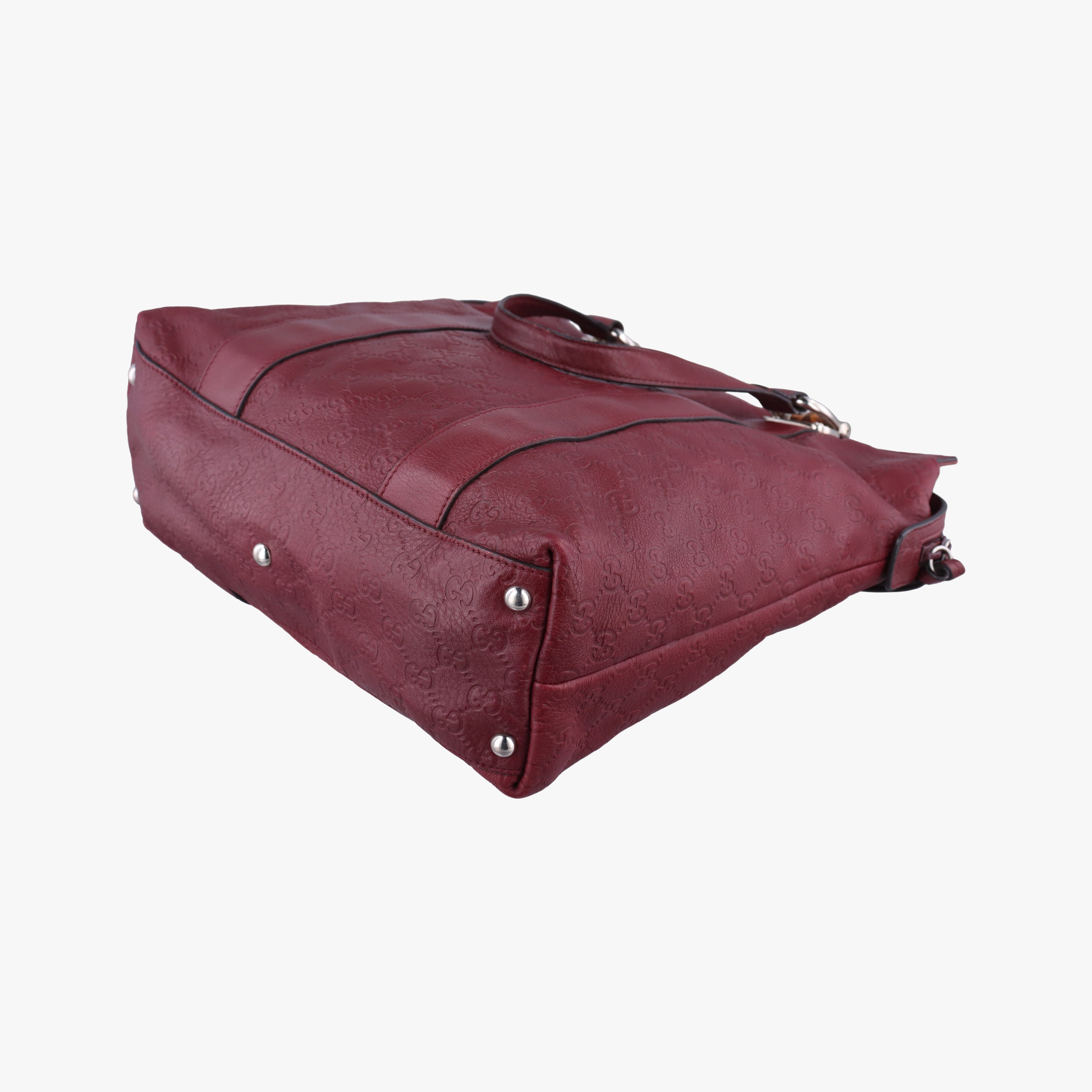 Guccissima Tender Bamboo Bar Burgundy Leather 355773 I016116205グッチッシマ テンダー バンブーバー ワインレッド レザー 355773 I016116205