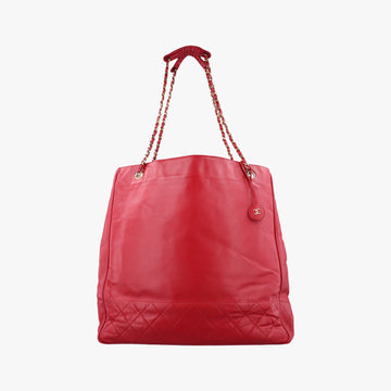Chain Tote Red lambskin 0553790チェーン トート レッド ラムスキン 0553790