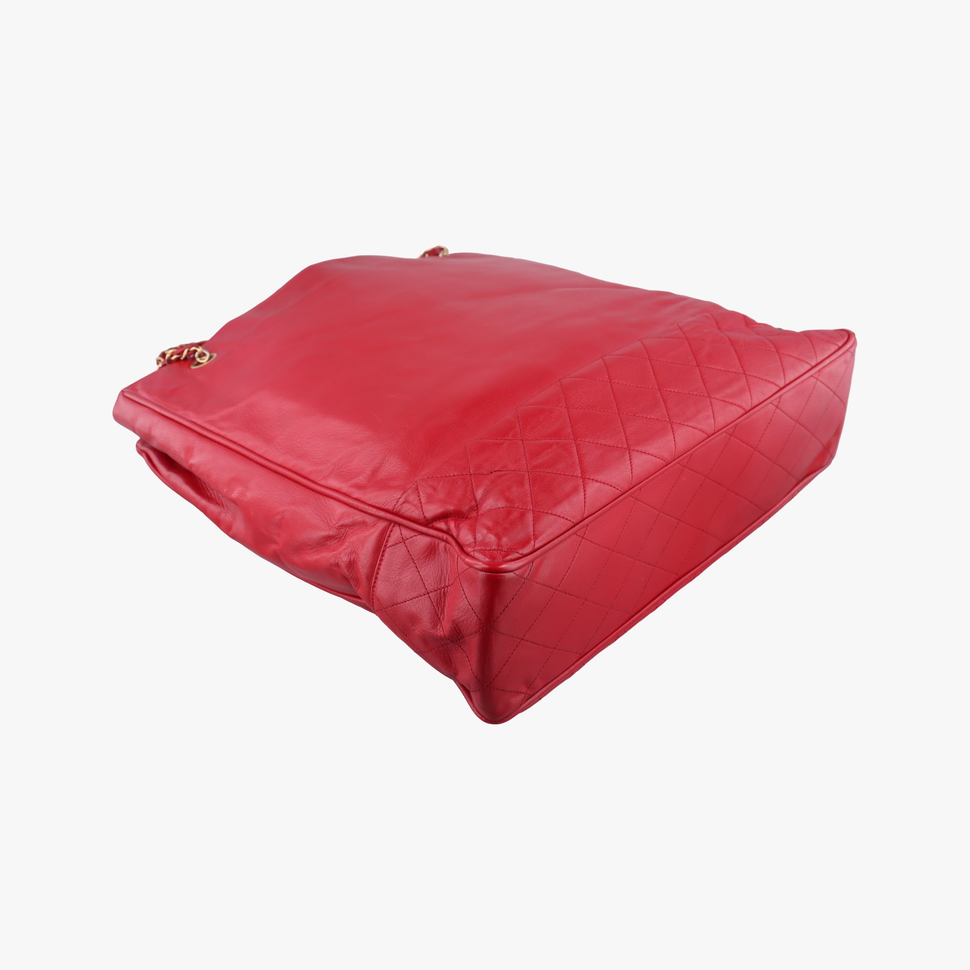 Chain Tote Red lambskin 0553790チェーン トート レッド ラムスキン 0553790