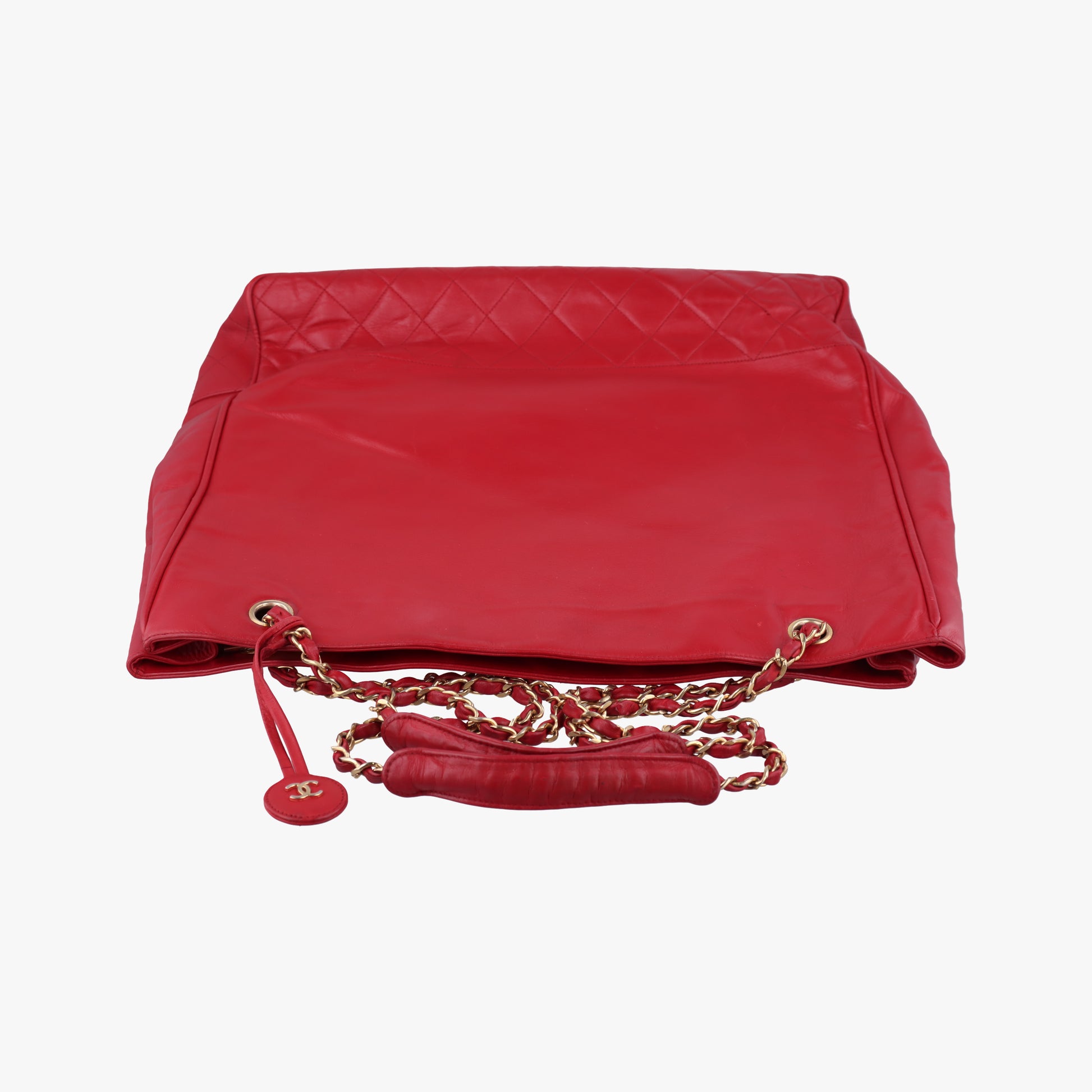 Chain Tote Red lambskin 0553790チェーン トート レッド ラムスキン 0553790